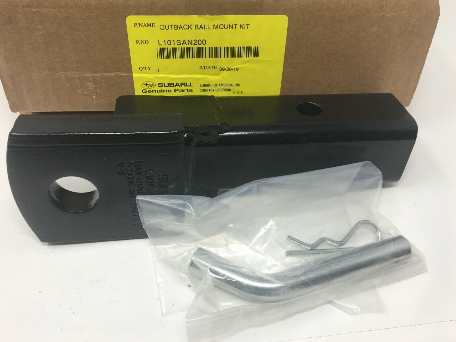Genuine Subaru OEM L101SAN200 Trailer Hitch Ball Mount for 2020-2025 Outback - Heavy Duty Towing Accessory for Camping, Boating & Outdoor Adventures