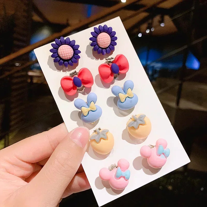 10pcs Cute Girls Earrings Set - Dainty Stud & Hoop Earrings for Teens & Women - Perfect for School, Party & Everyday Wear