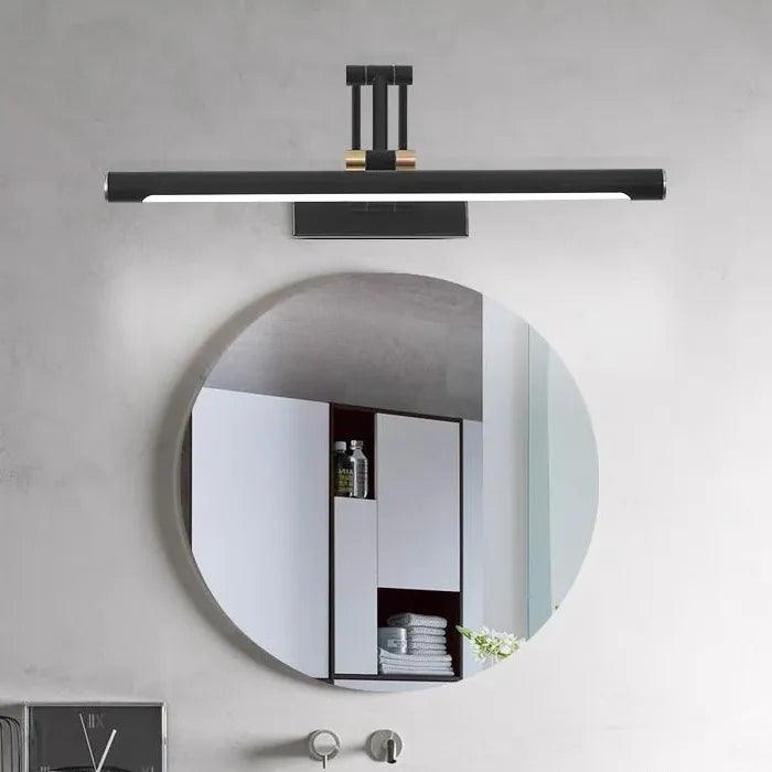 Dimmable Black LED Bathroom Mirror Lights - Adjustable Vanity Lighting for Makeup, Shaving & Grooming - Perfect for Modern Bathrooms & Bedrooms