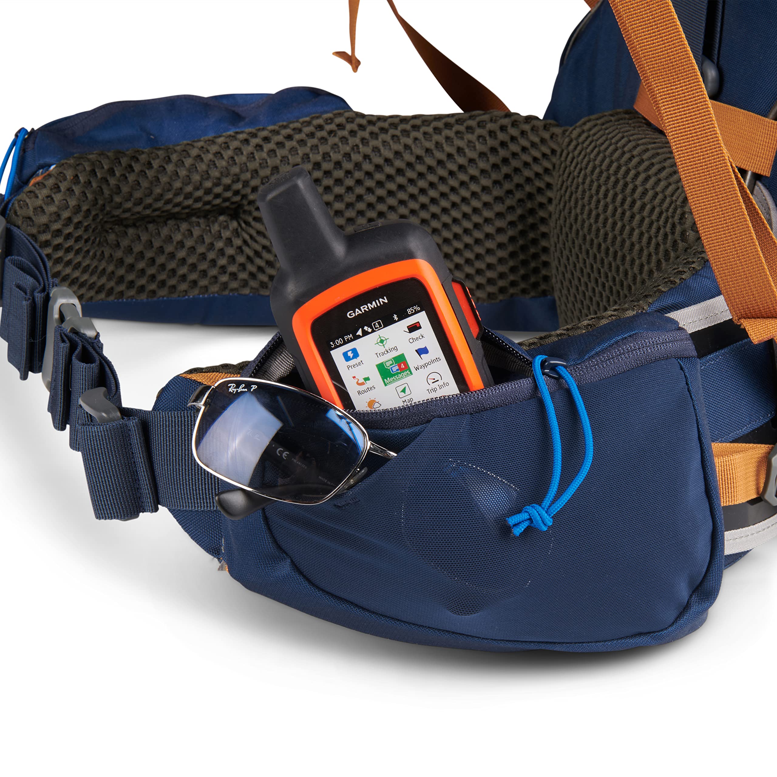 Kelty Glendale 105L Hiking Backpack - Lightweight Camping Backpack for Men & Women, Durable Travel Backpack with Adjustable Straps (Blue/Cathay Spice) - Perfect for Backpacking, Trekking & Outdoor Adventures