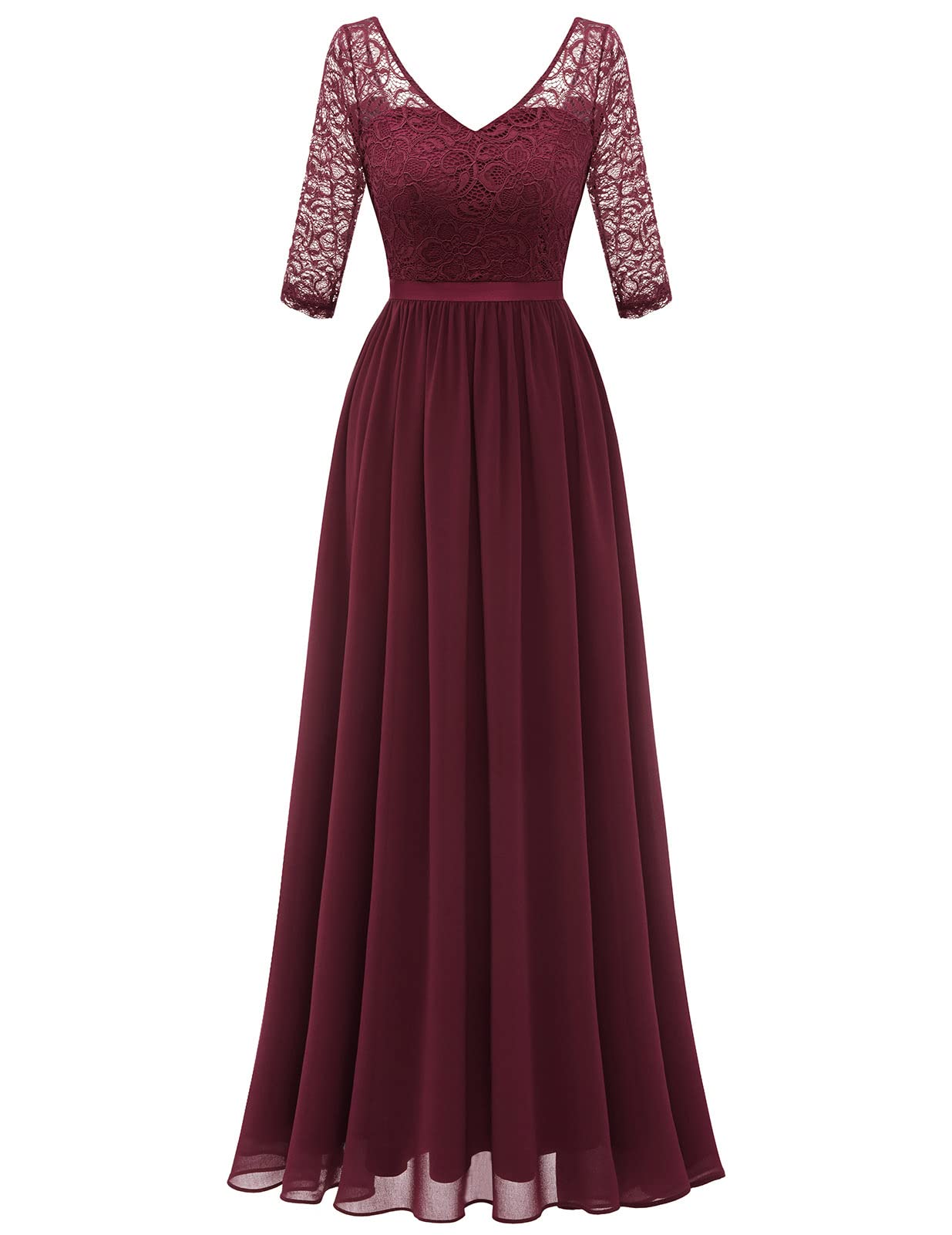 Elegant Long Sleeve Bridesmaid Dresses for Women - Formal Evening Gown for Wedding Party, Prom, and Special Occasions