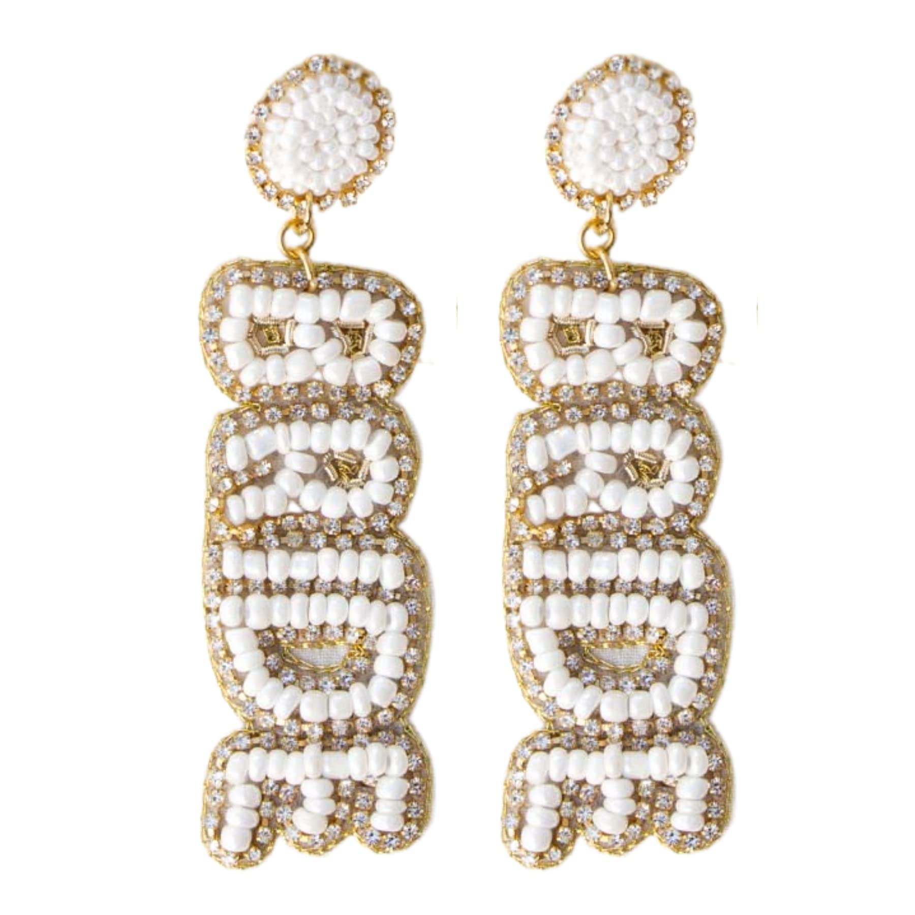Elegant Beaded Bridal Earrings for Women – Wedding, Bachelorette & Bride Gift – Perfect for Ceremonies, Receptions & Special Occasions