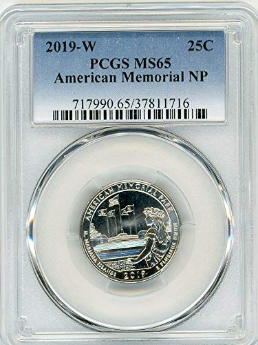 2019 W America the Beautiful Quarter MS-65 PCGS Certified - Perfect for Coin Collectors, Gift Giving & Investment Portfolios