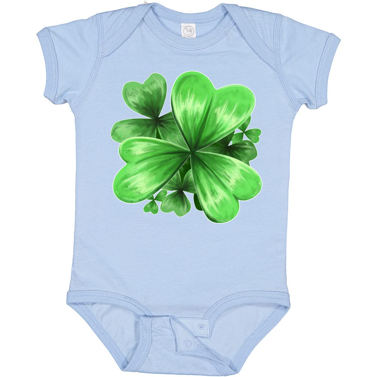 Inktastic Painted Clover Patch Shamrocks Baby Bodysuit - St. Patrick's Day Outfit for Boys & Girls | Cute Irish-Themed Infant Onesie for Holiday Photos & Celebrations