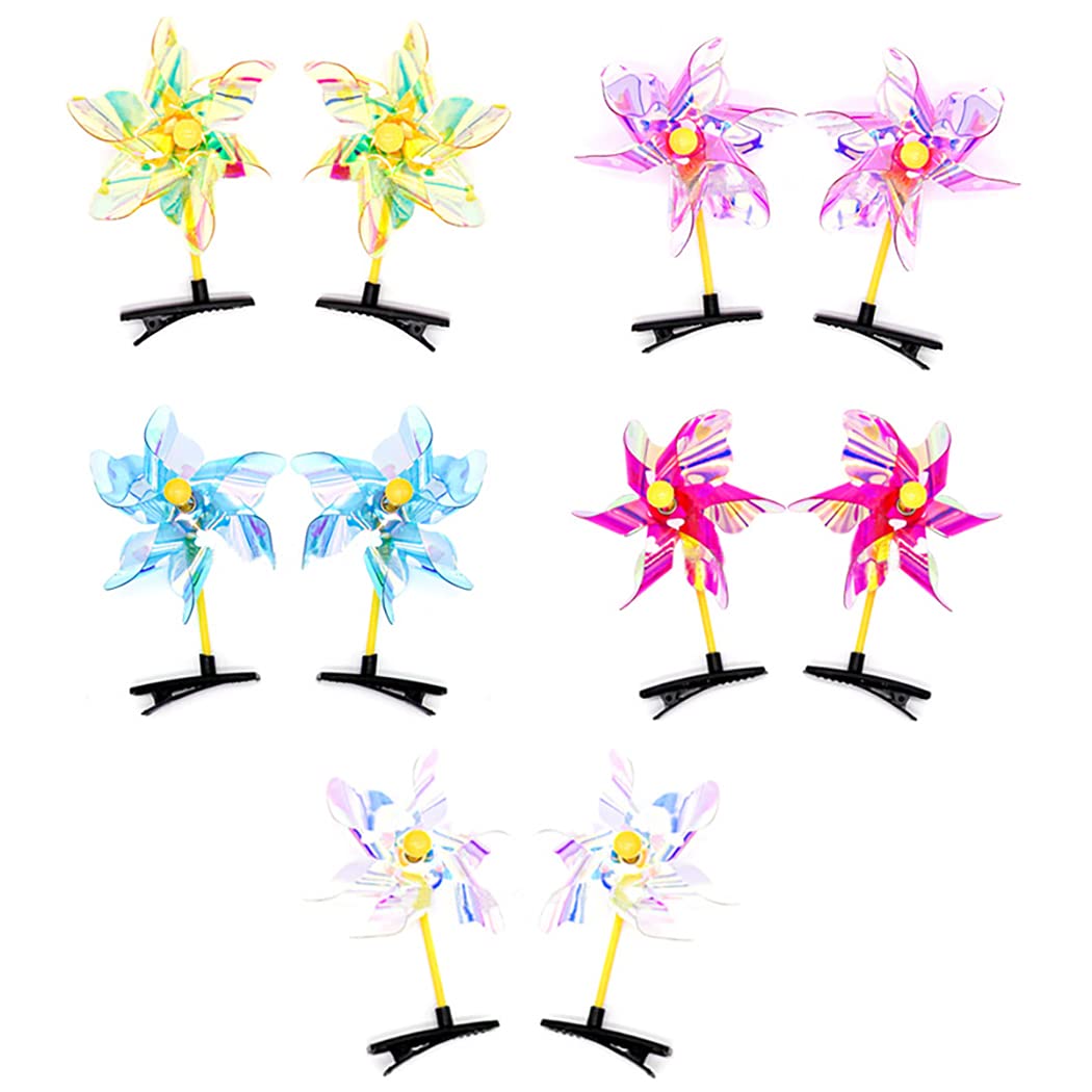 Lnrueg Handmade Fashion Modern Kids Hair Clips - 10PCS Cute Alligator & Duckbill Barrettes for Toddlers (Thick/Thin/Curly Hair) - Perfect for School, Parties & Daily Styling
