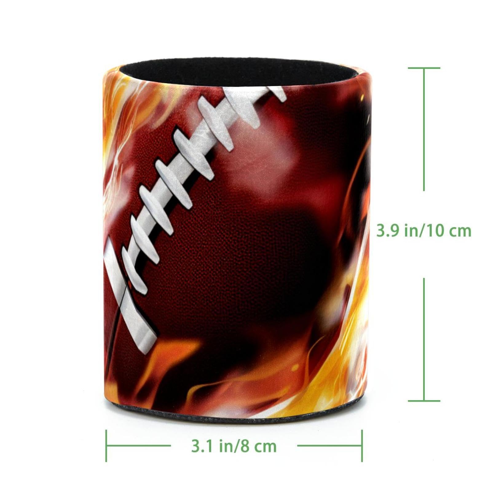 Desk Pen Holder & Pencil Organizer - American Football & Fire Design - Office Supplies for Home, School, and Workplace Organization