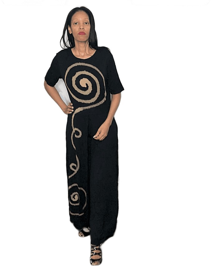 Infinity Split Tunic Palazzo Set - Women's Flowy Boho Outfit for Summer, Beach & Casual Wear | Plus Size Available