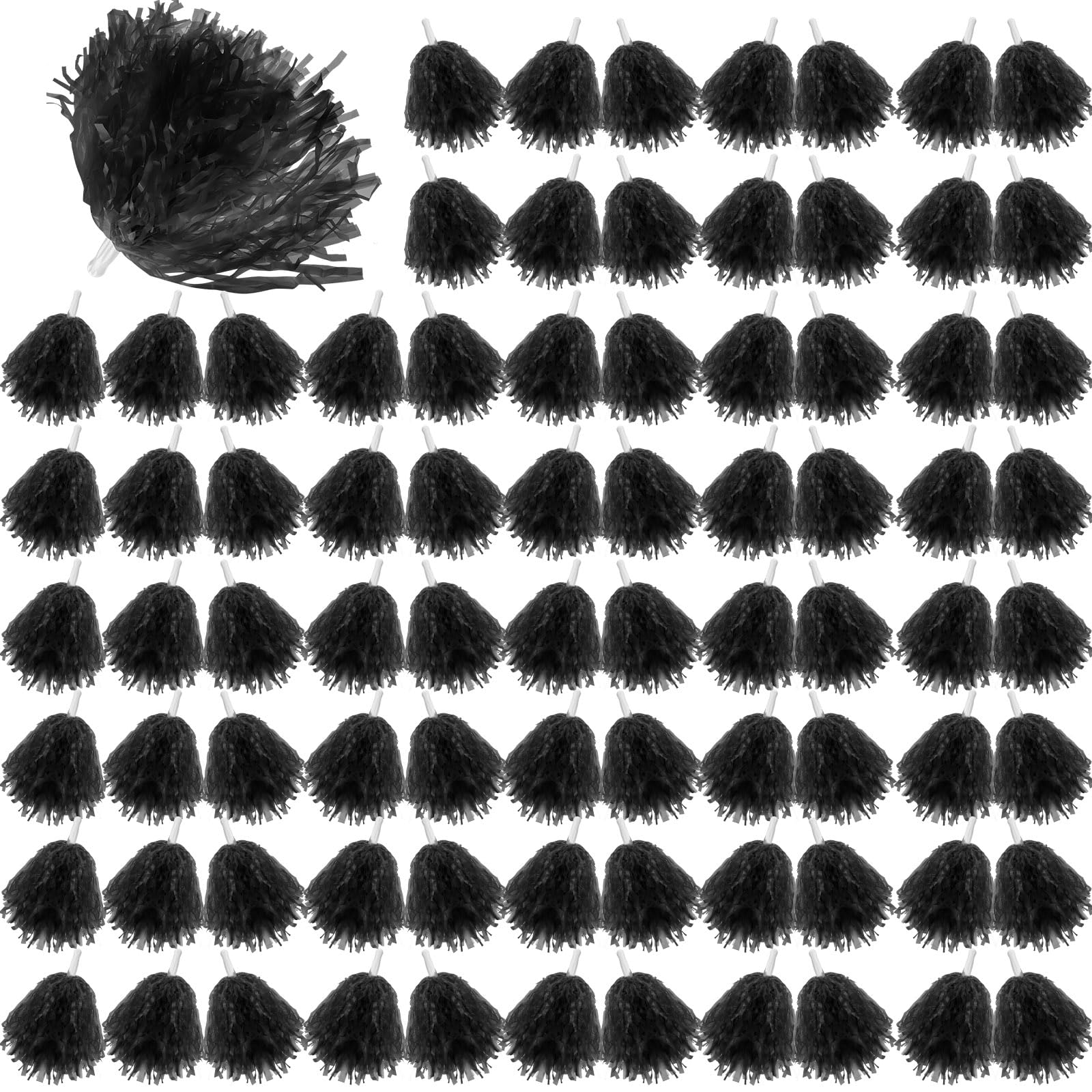 80 Pcs Cheerleading Pom Poms with Handles - Bulk Cheer Dance Pompoms for Sports, Gymnastics, Cheerleading Teams & Party Decorations - Perfect for Adults, School Events, Pep Rallies & Game Day Spirit