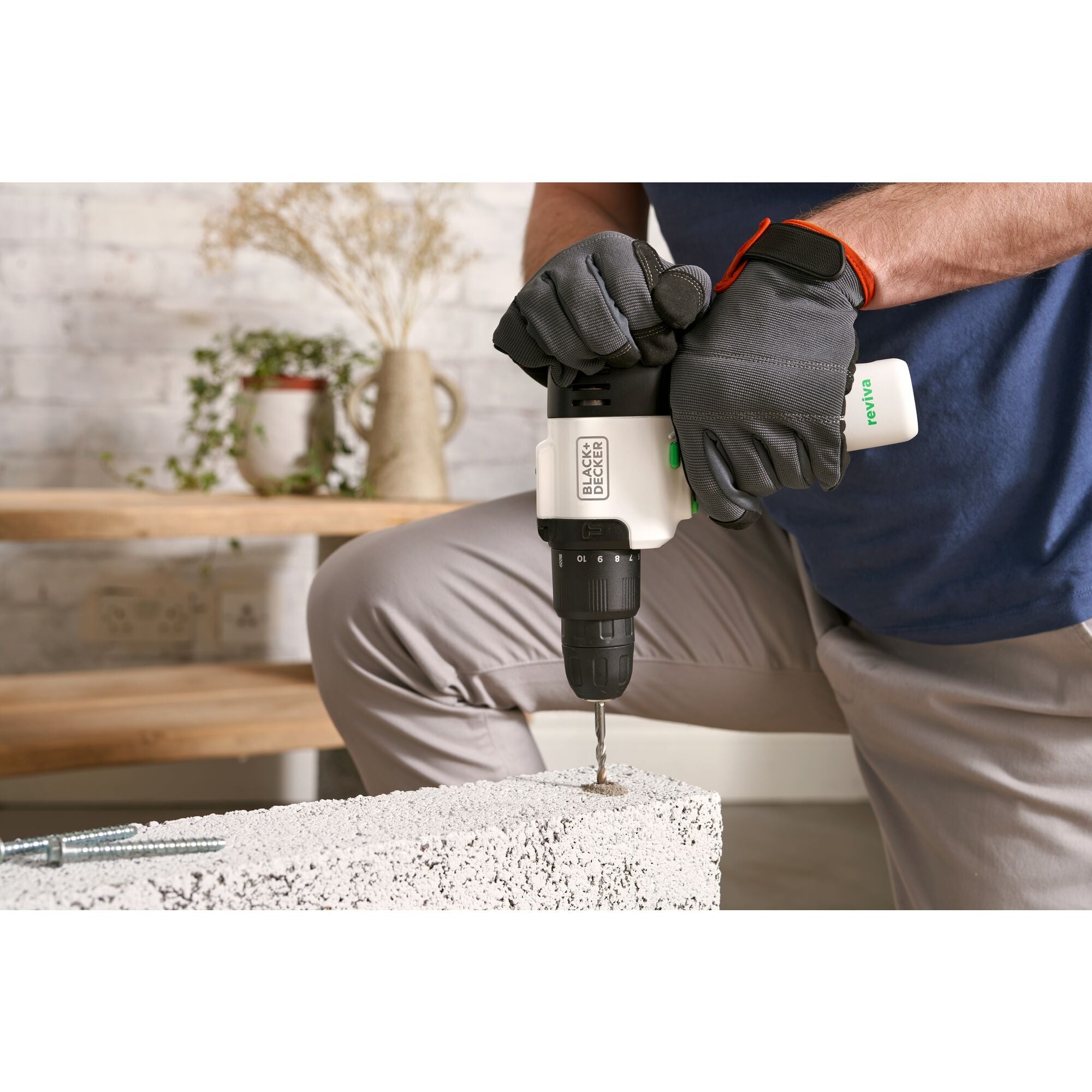 Reviva™ 12V MAX Cordless Hammer Drill Kit with Fast Charger & Screwdriver Bits - Perfect for DIY Home Projects, Woodworking, and Professional Construction Work