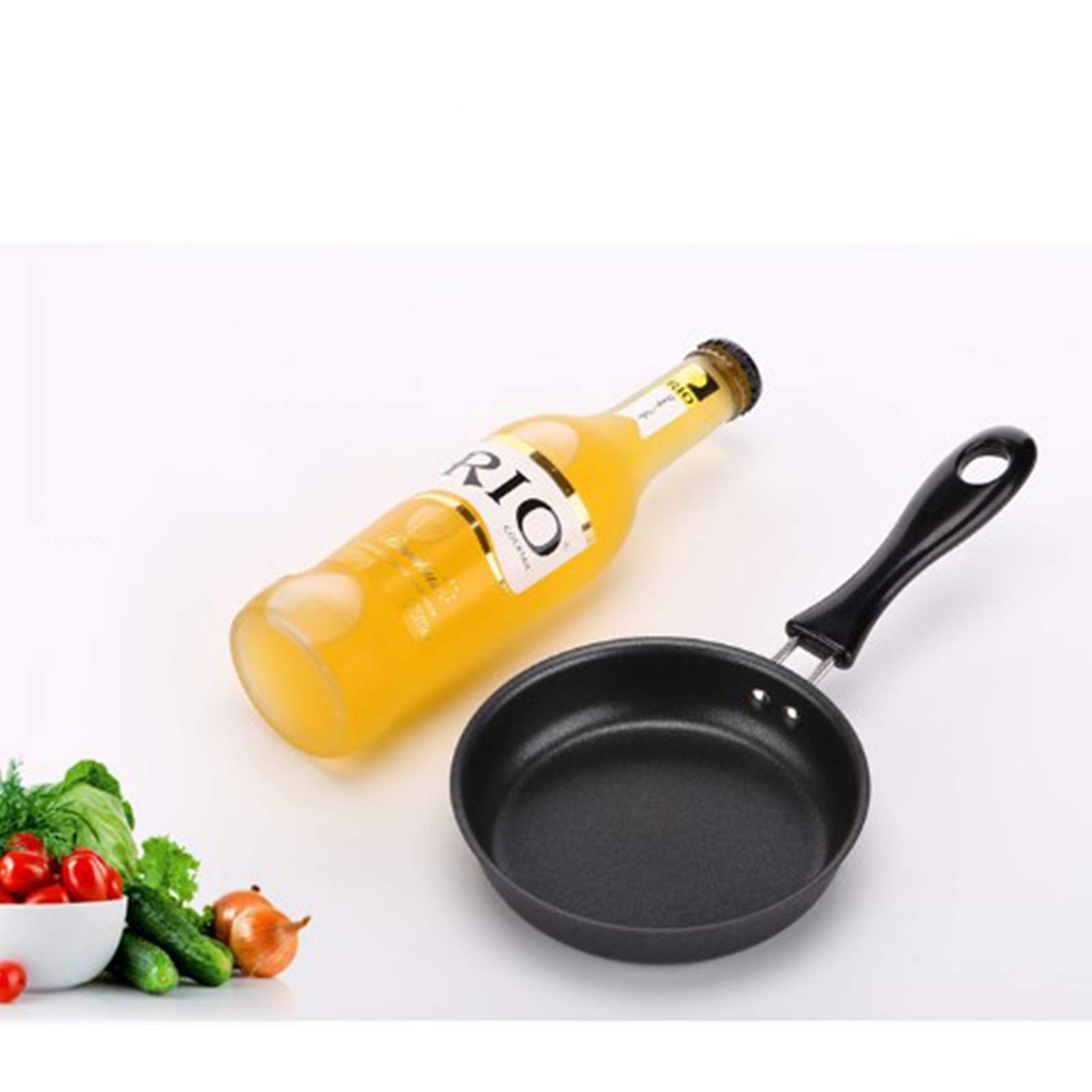 Non-Stick Mini Frying Pan 12cm - Perfect for Pancakes, Eggs, Omelets & Frittatas - Round Nonstick Skillet with Coating for Easy Cooking - Ideal for Breakfast, Camping & Small Kitchen Use