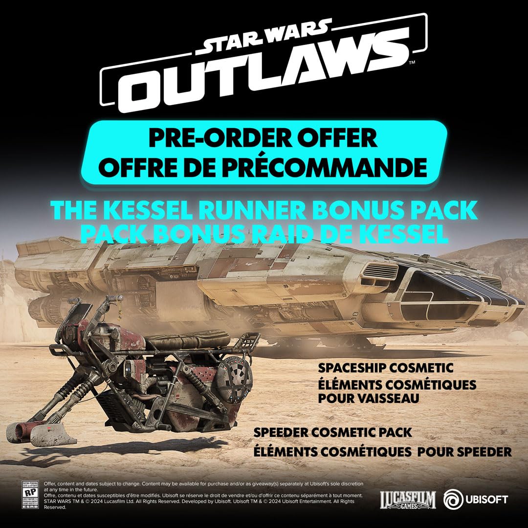 Star Wars Outlaws Limited Edition (Amazon Exclusive) for PlayStation 5 - Collector's Edition with Exclusive Content | Perfect for Gaming Enthusiasts & Star Wars Fans | Ideal for Home Entertainment & Gift Giving
