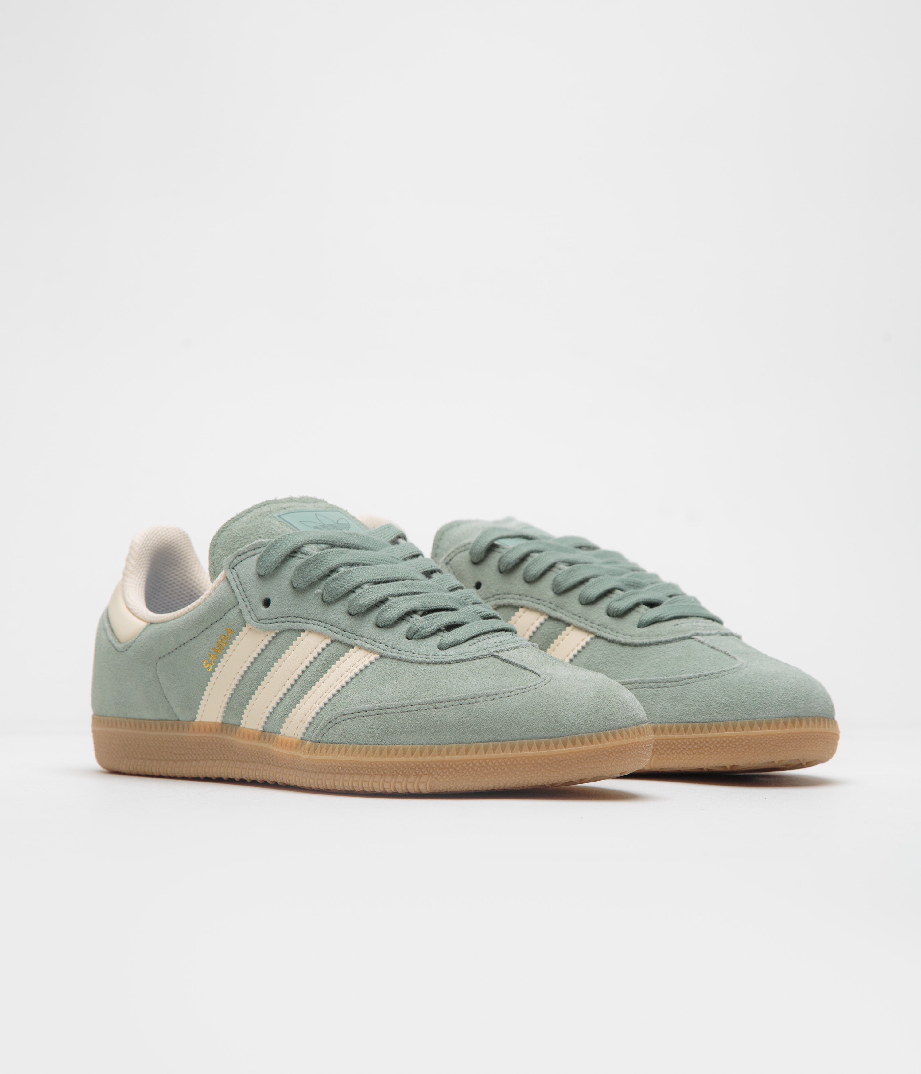 Adidas Samba ADV Sneakers - Silver Green/Wonder White/Gold Metallic - Men's Casual & Streetwear Shoes for Everyday Wear & Urban Fashion