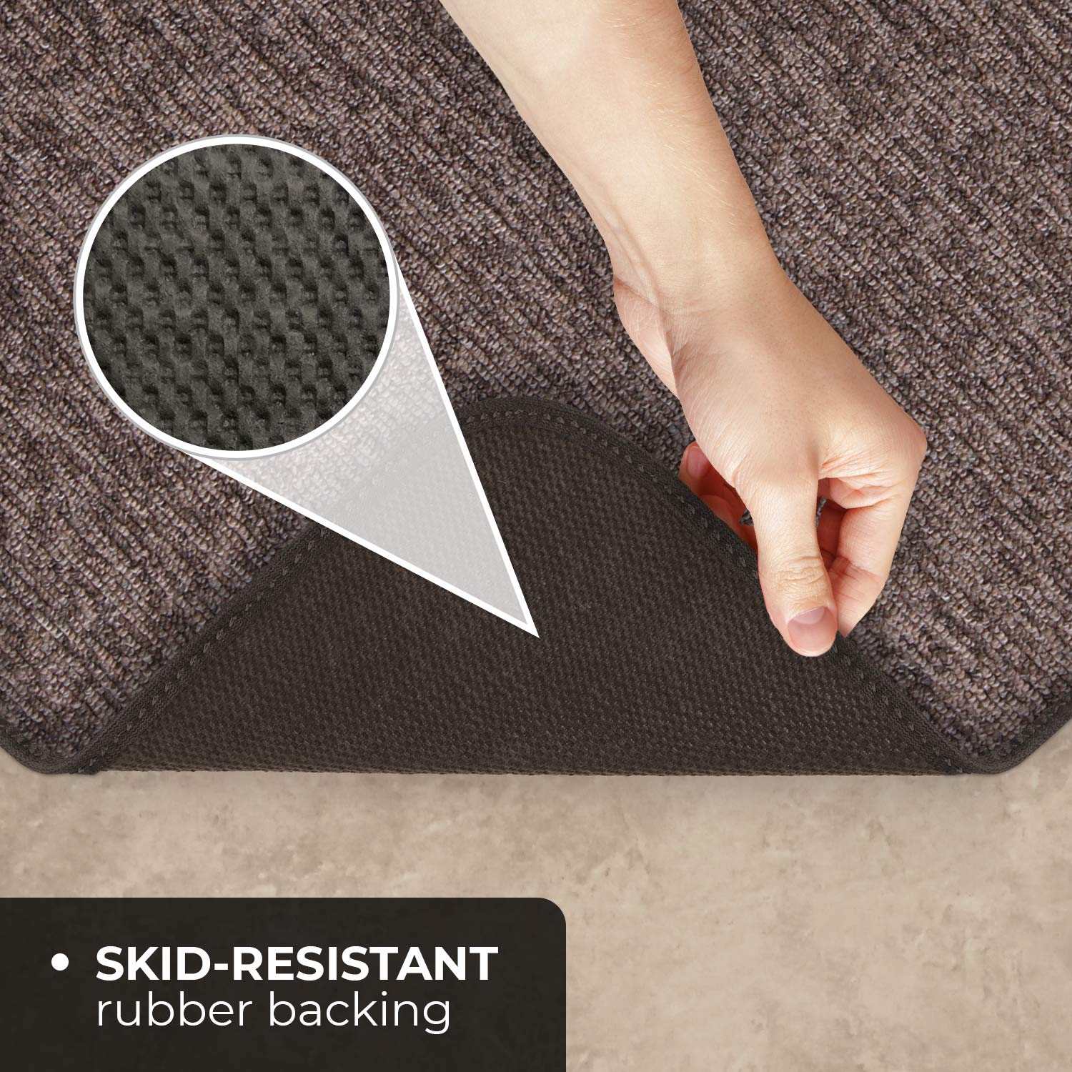 Non-Slip Carpet Runner for Hallways - 8ft x 36in Pebble Gray - Skid-Resistant Floor Mat for High Traffic Areas, Stairs, Entryways - Perfect for Homes, Offices & Commercial Spaces
