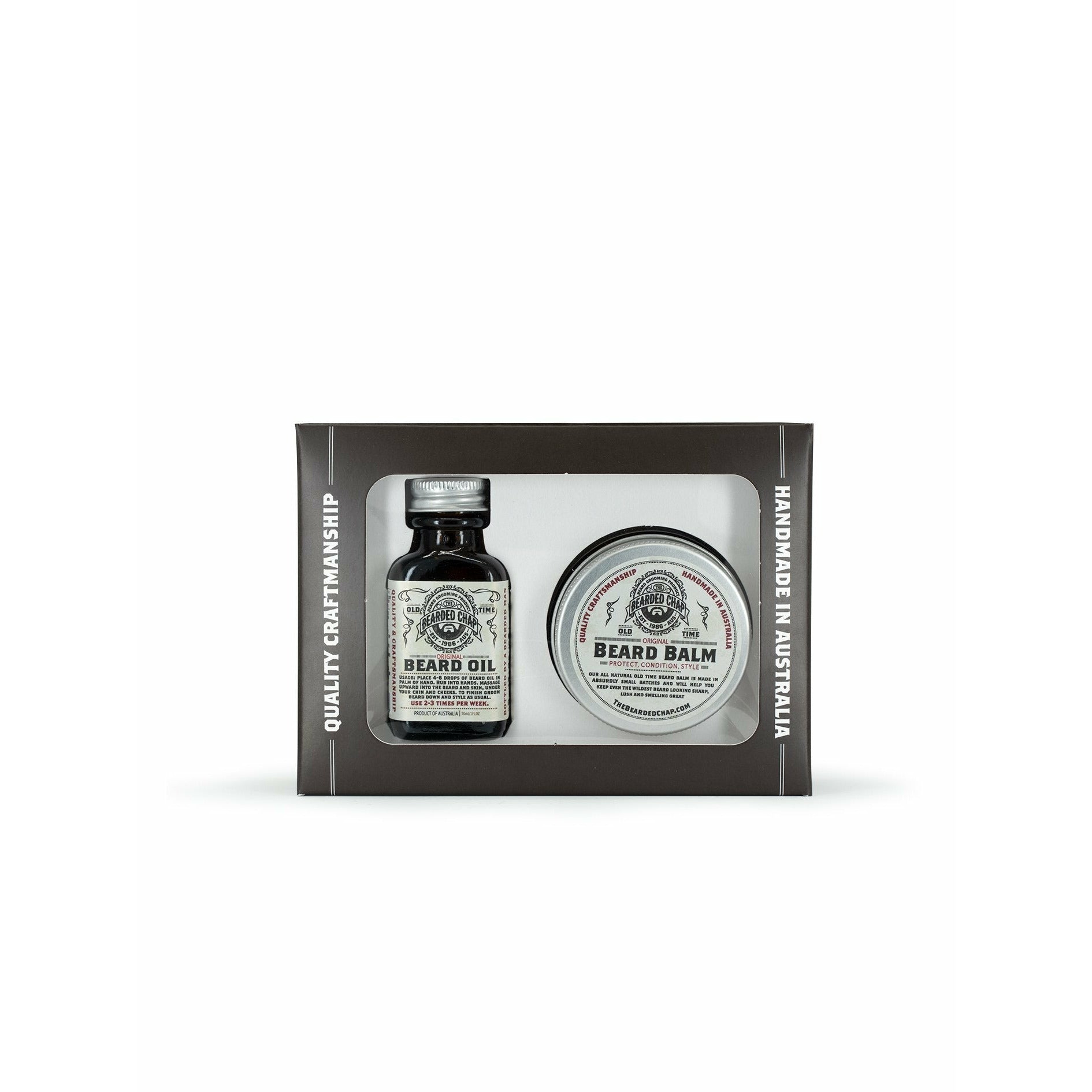 Premium Beard Grooming Kit for Men - 2-in-1 Beard Oil & Balm Set for Softness & Growth | Perfect for Daily Care, Gifts & Travel