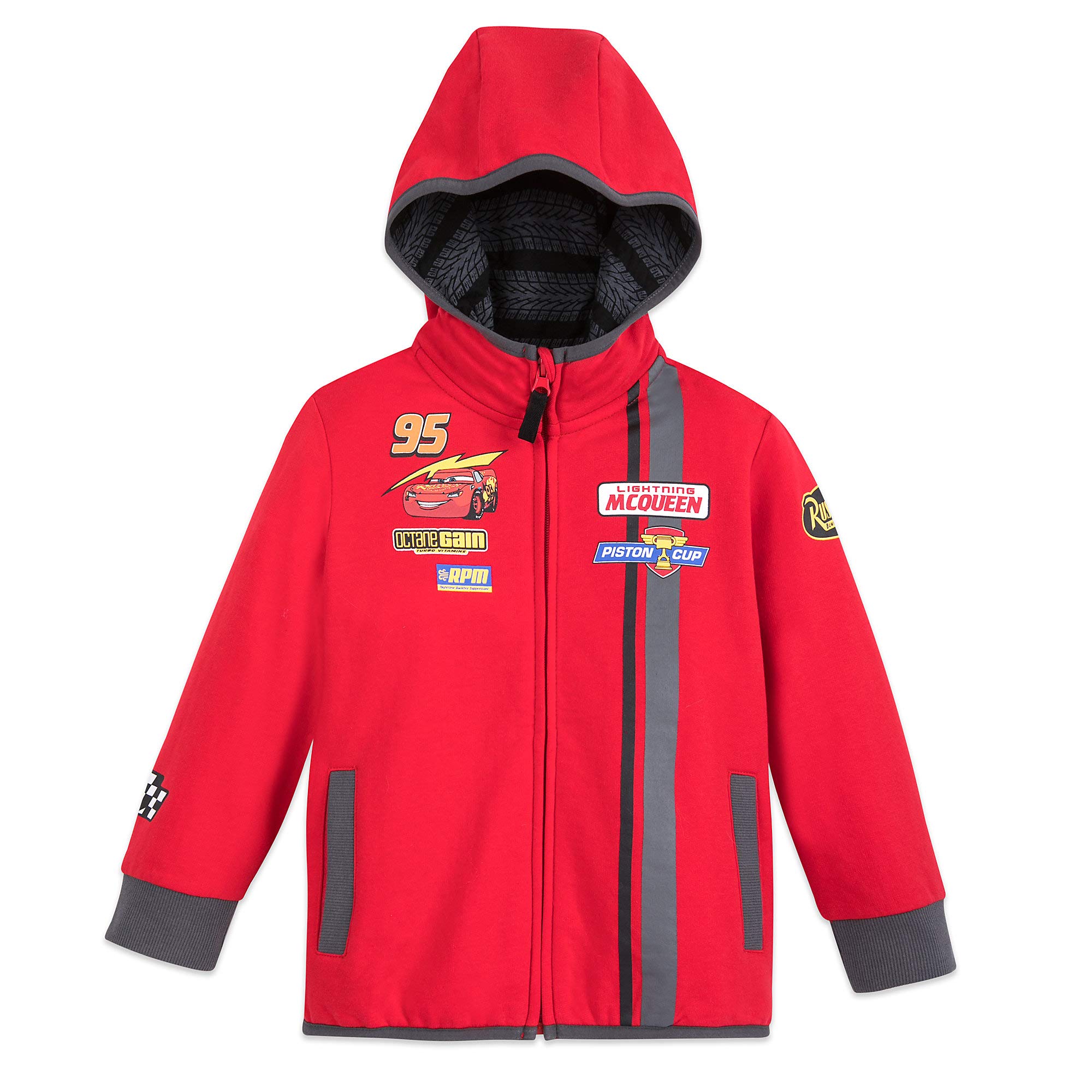 Disney Cars Lightning McQueen Kids Zip-Up Hoodie - Soft & Comfortable Boys' Pullover Jacket for Winter & Fall - Perfect for School, Playdates & Outdoor Activities
