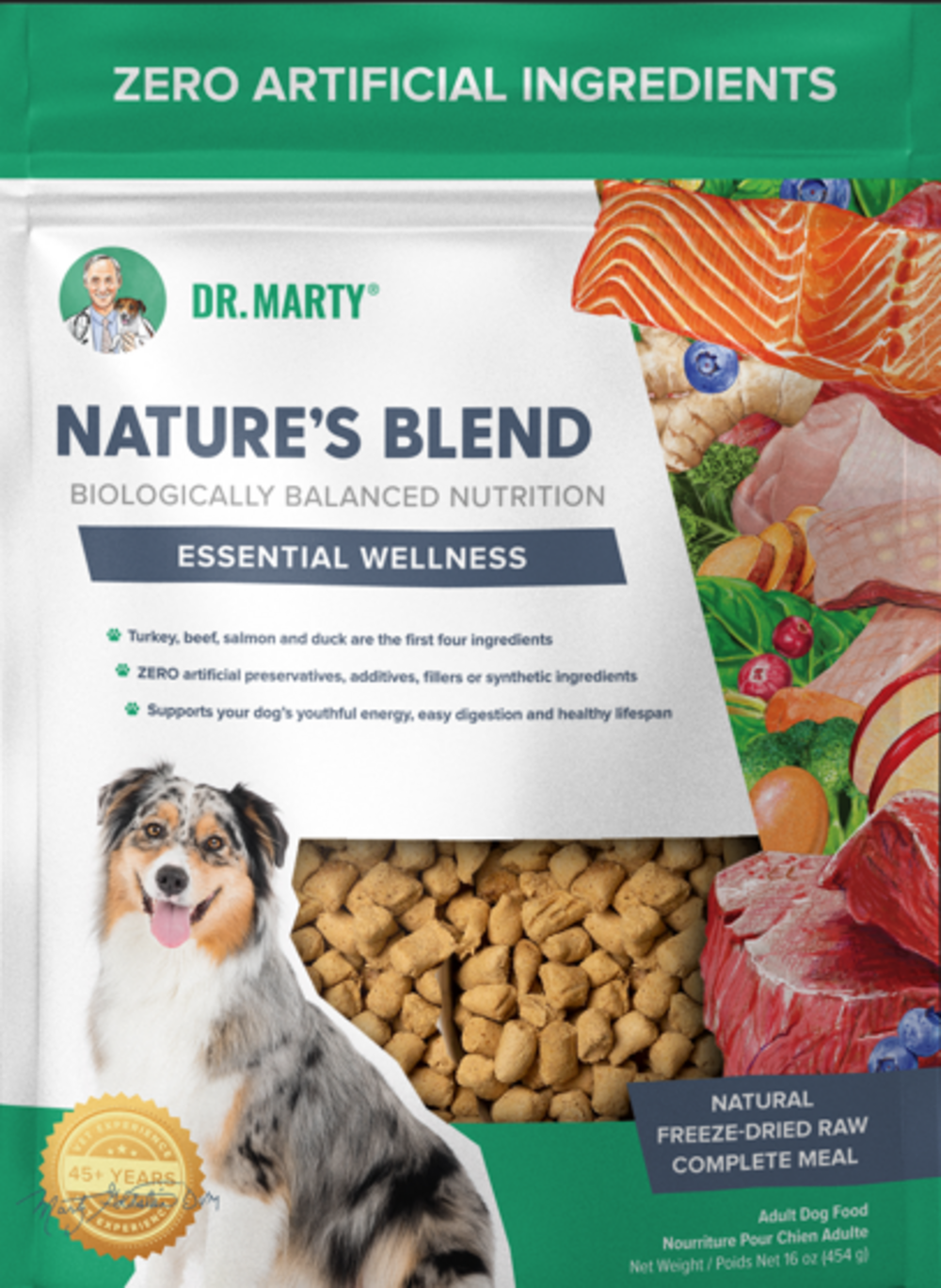 Premium Freeze-Dried Raw Dog Food by Dr. Marty - Natural & Nutritious Grain-Free Recipe for Small & Large Dogs - Perfect for Travel, Camping & Daily Meals