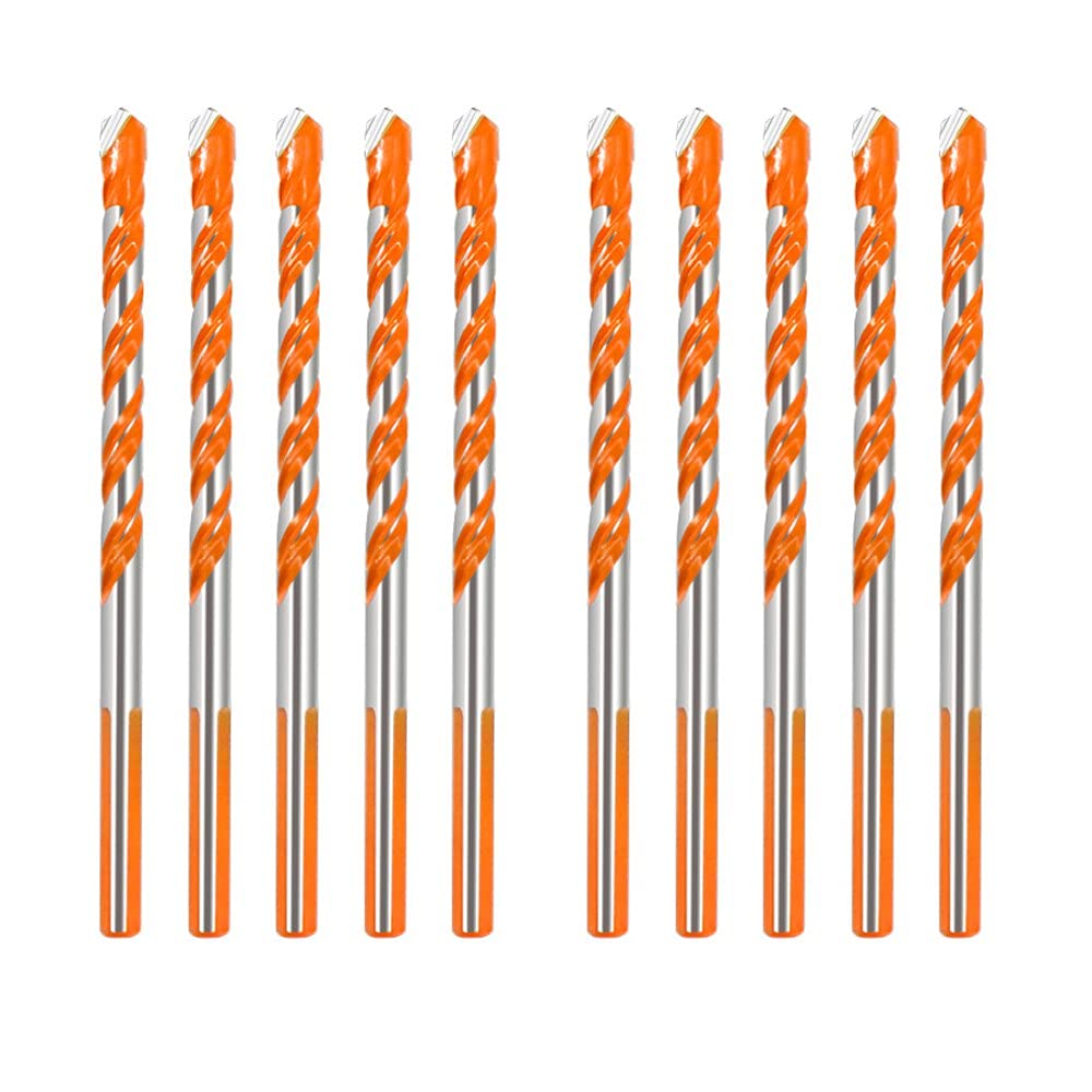 10Pcs High-Speed Steel Twist Drill Bit Set for Ceramic, Glass, Wall & Metal - Multi-Purpose Hole Punching Kit (Blue) - Perfect for DIY Projects, Home Repairs & Professional Construction Work