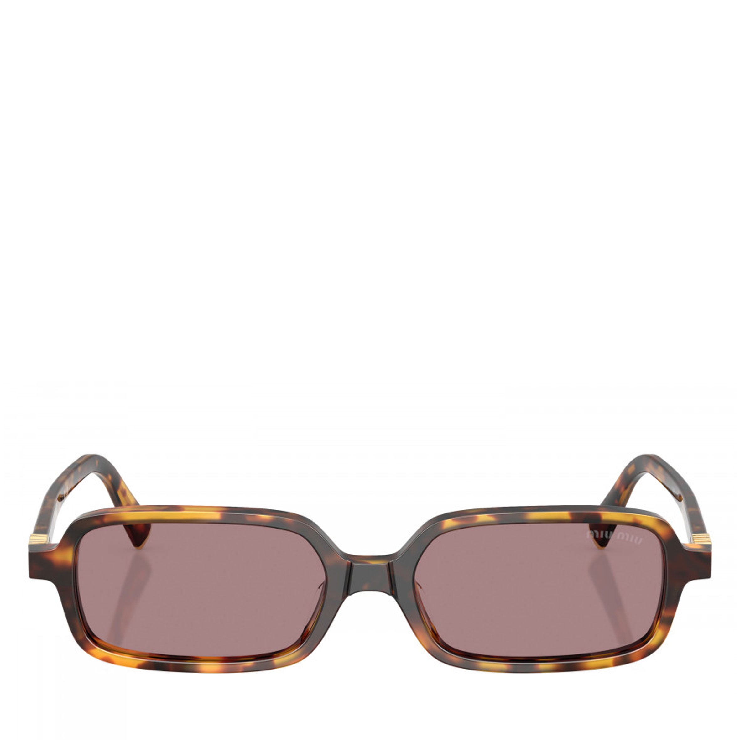 Miu Miu MU11ZSF Rectangle Sunglasses for Asian Fit - Havana/Bordeaux Gradient Lenses (G) - Perfect for Driving, Beach & Fashion Accessories