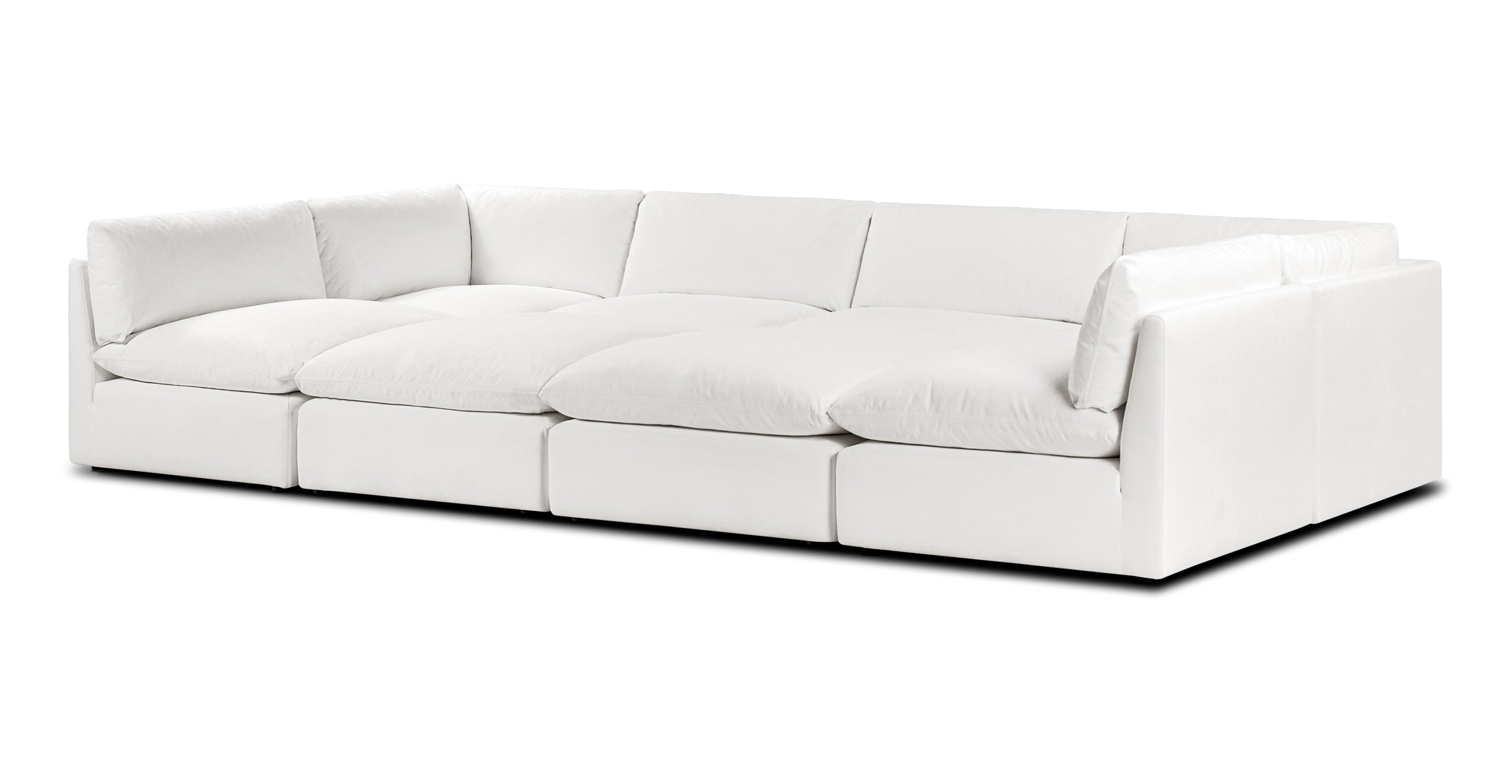 8-Seat Davos Modular Master Pit Sectional Sofa - Large L-Shaped Couch for Living Room, Family Room & Home Theater Comfort