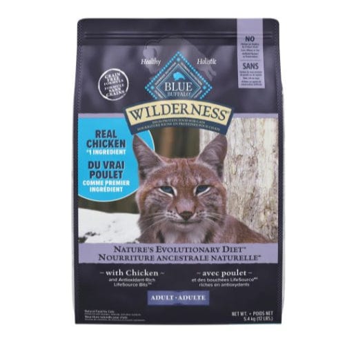 BLUE Wilderness Grain Free Chicken Recipe Dry Cat Food - High Protein, Natural Ingredients for Adult Cats - Perfect for Indoor & Outdoor Cats, Weight Management & Healthy Digestion