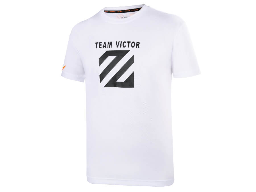 Victor T LZJ301 Unisex Badminton T-Shirt - Breathable Quick-Dry Sports Shirt for Men & Women [White] | Perfect for Badminton, Tennis, Gym & Casual Wear