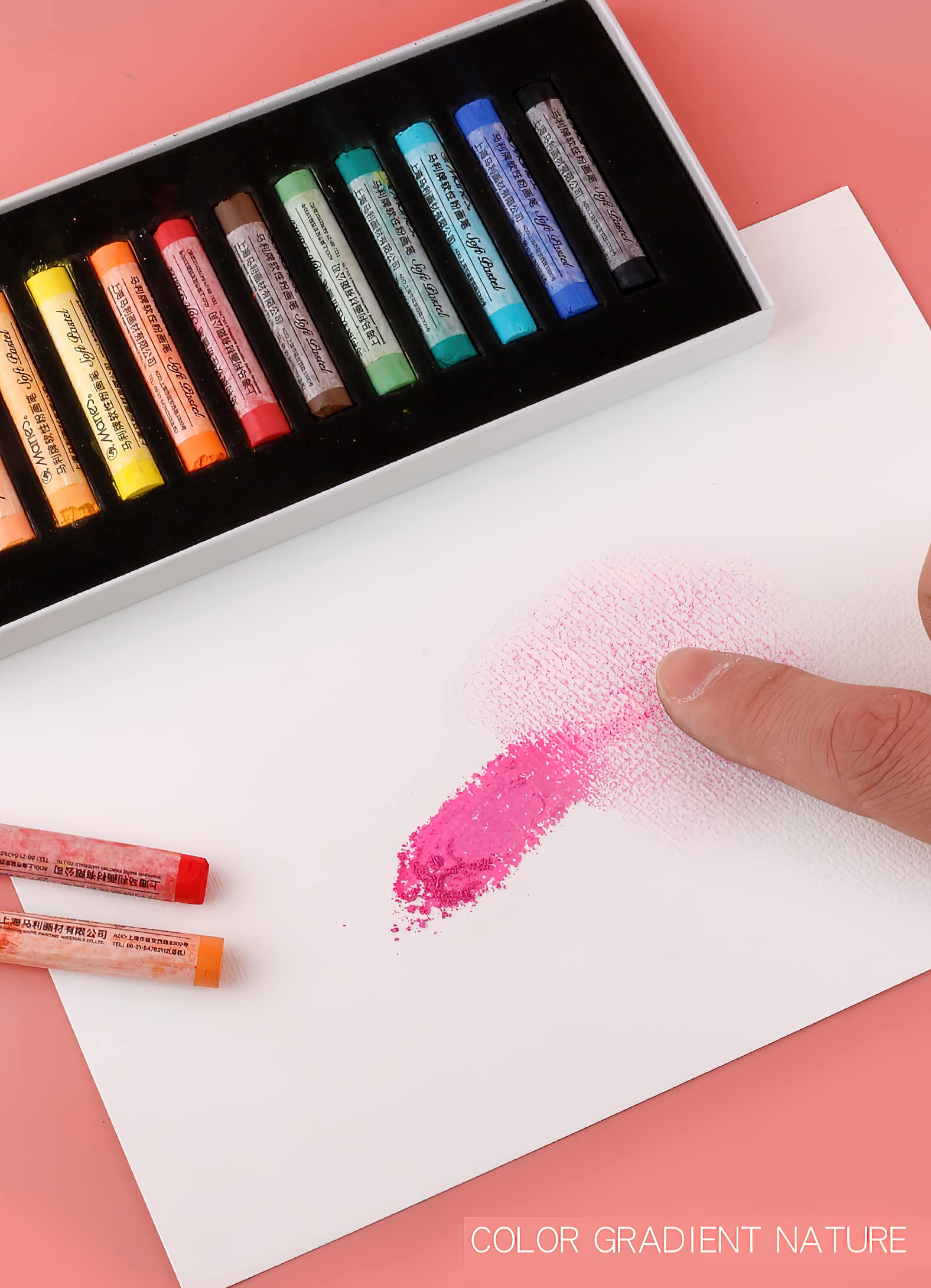 Professional Soft Pastel Chalk Set - 12 Vibrant Colors for Artists, Sketching & Drawing | Ideal for Art Classes, Portraits & Landscape Painting