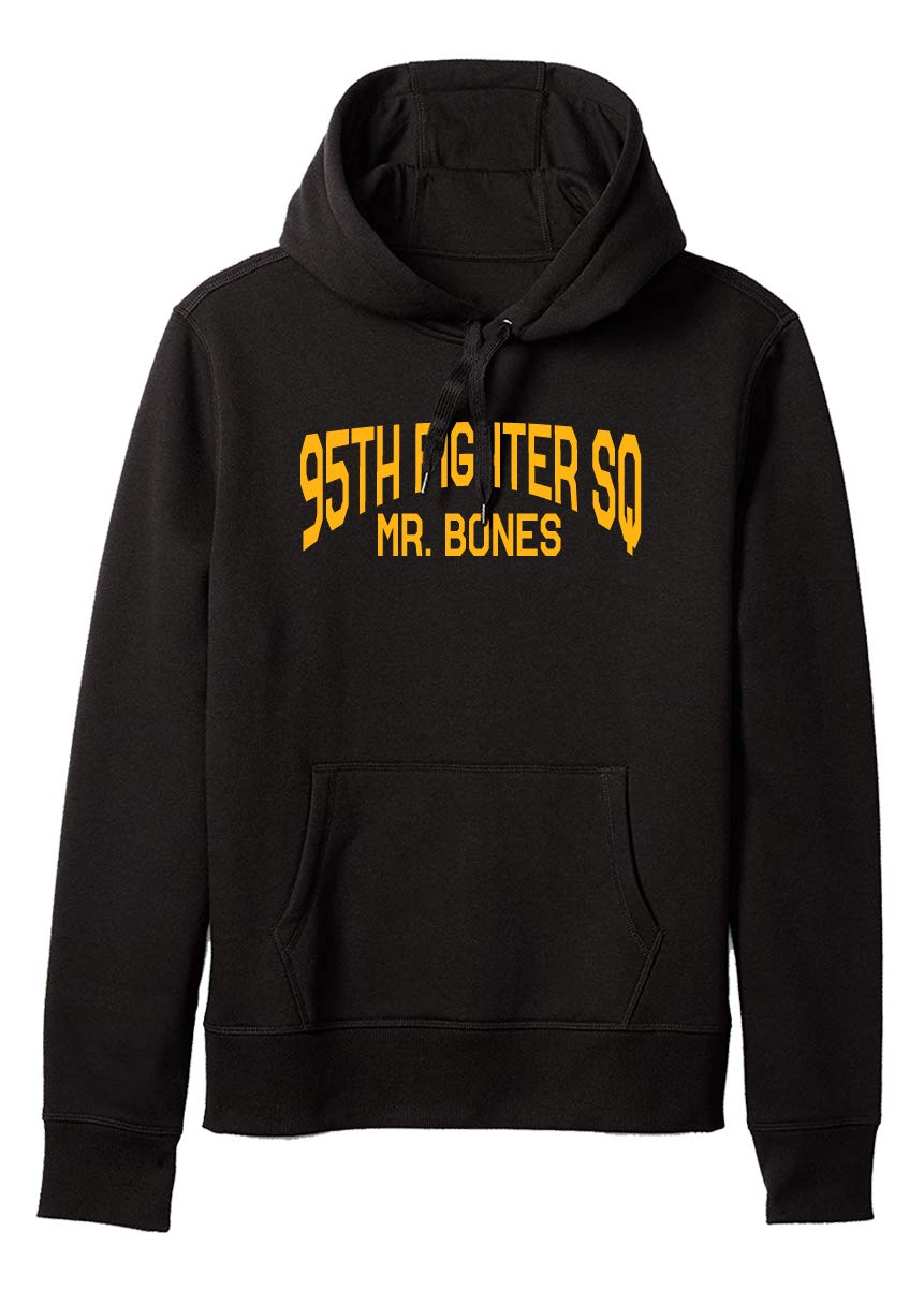 95th Fighter Squadron Mr. Bones Pullover Hoodie - XX-Large Black | Military Aviation Enthusiast Apparel | Perfect for Pilots, Veterans & Airshow Events