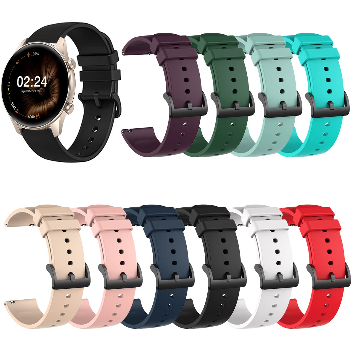 FitTurn Watch Band for TouchElex Venus & Sirius Smartwatches - Sport & Daily Wear