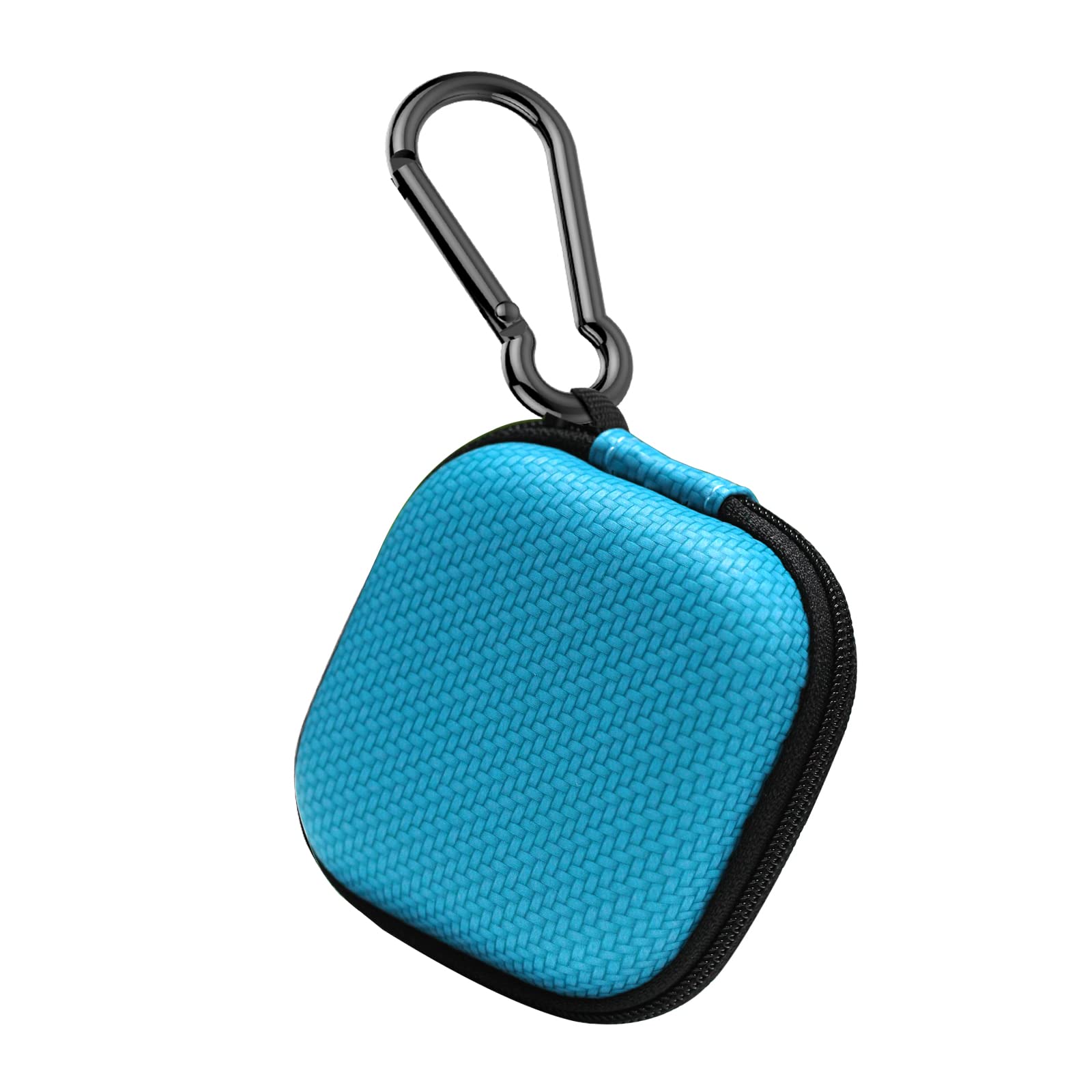 Premium Hard EVA Earphone Carrying Case with Carabiner - Protective Storage for AirPods, Headphones, Charging Cables & Small Accessories | Travel, Gym & Daily Use Organizer