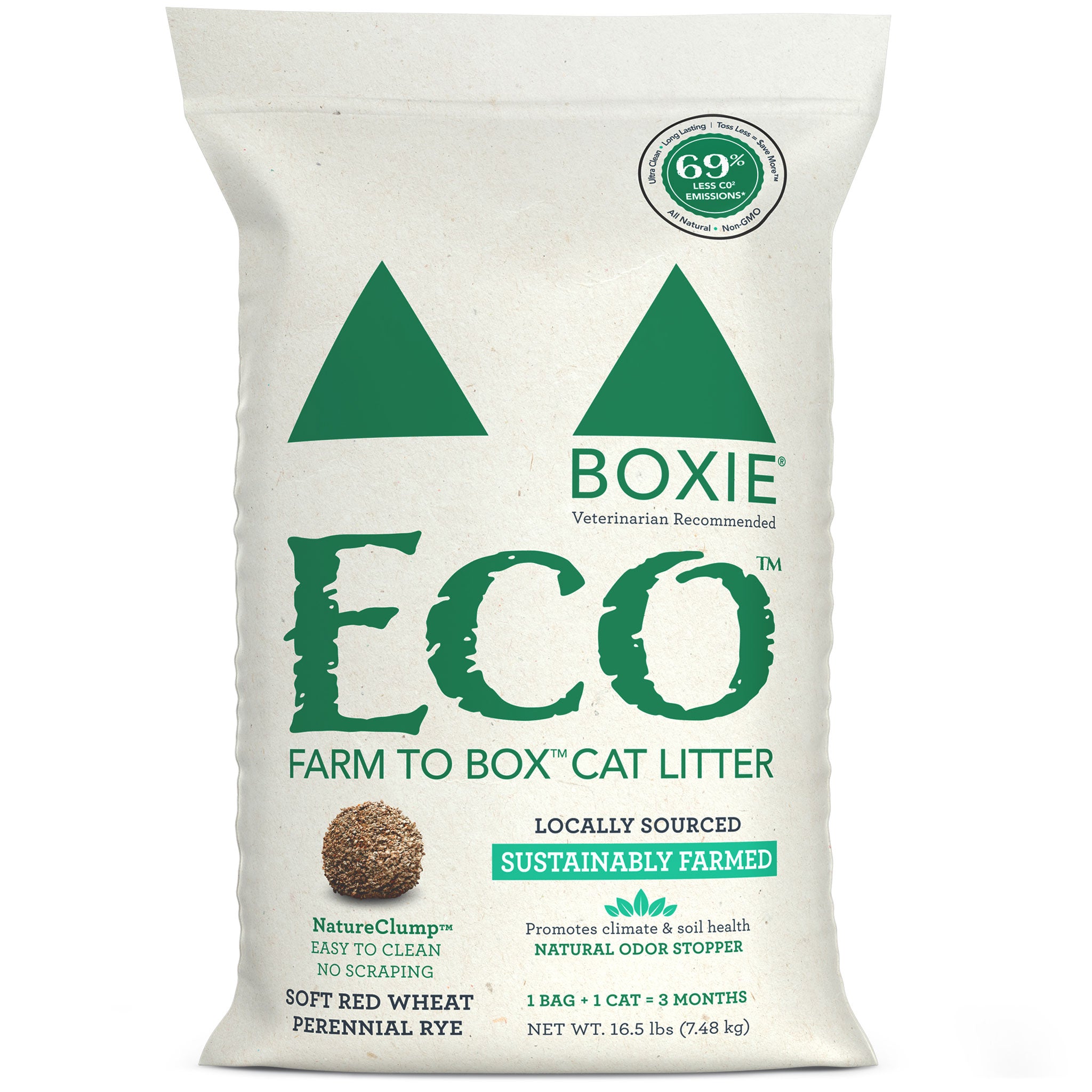 Boxiecat Eco-Friendly Unscented Clumping Cat Litter - Premium Odor Control for Multi-Cat Homes & Small Spaces | Natural Clay Litter for Kittens & Adult Cats