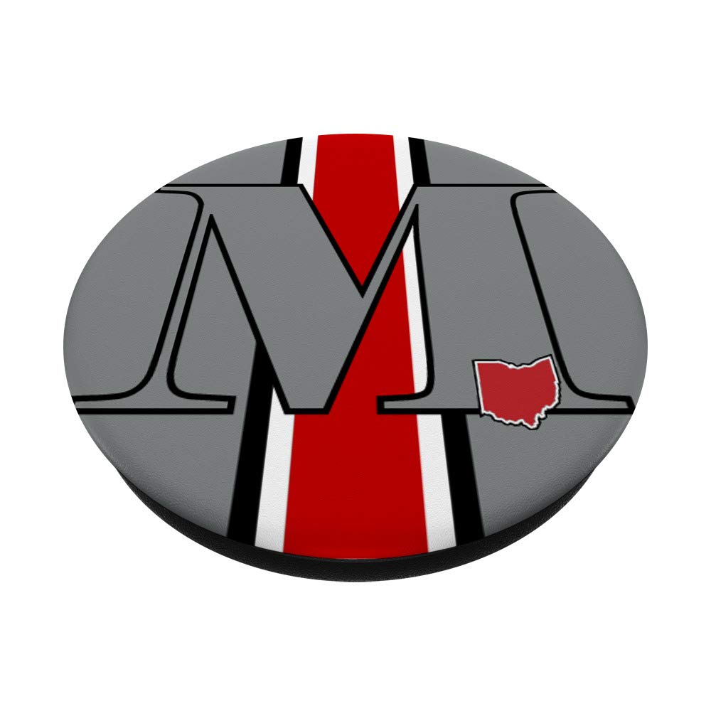 State of Ohio Letter M PopSocket PopGrip: Swappable Phone & Tablet Grip for Secure Hold, Perfect for Travel, Work, and Everyday Use