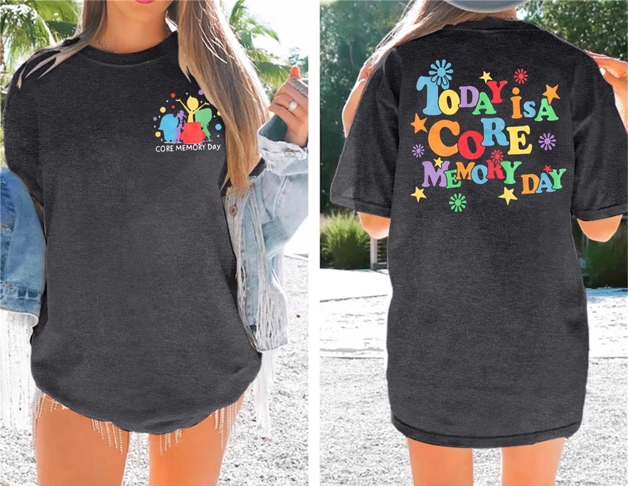 Core Memory Day Shirt for Women | Magical Vacation Inspired Oversized Tee | Friends Trip T-Shirt | Perfect for Travel, Girls Getaway & Casual Outings