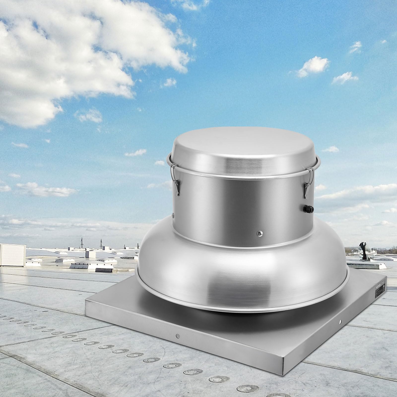 VEVOR 2400 CFM High-Speed Direct Drive Up-Blast Exhaust Fan - 250W Commercial Roof Ventilation for Restaurants, Kitchens & Food Trucks - Ideal for Smoke, Heat and Odor Removal