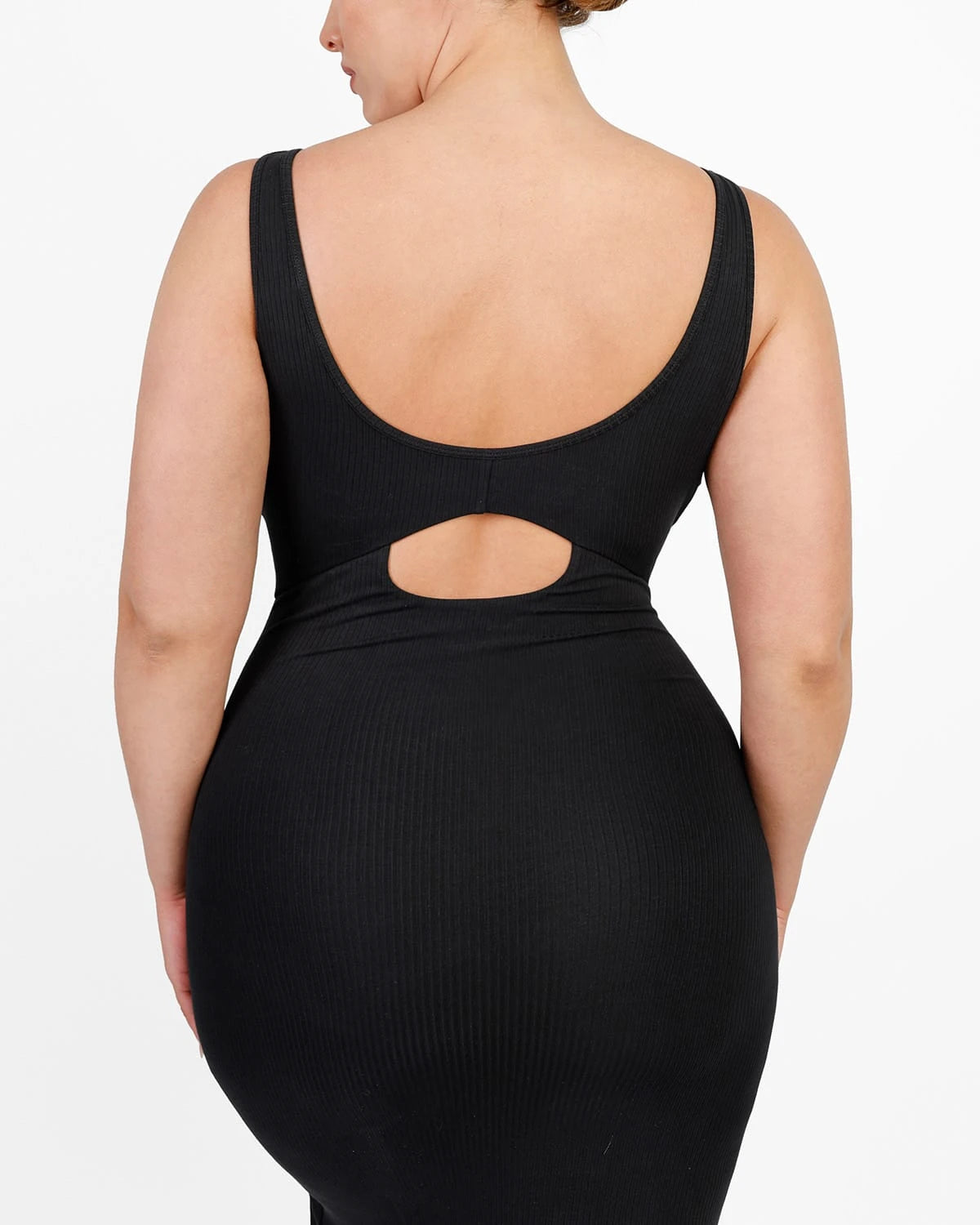 Stylish Cozy Ribbed Low Back Shaping Dress for Women - Perfect for Date Night, Parties & Special Occasions