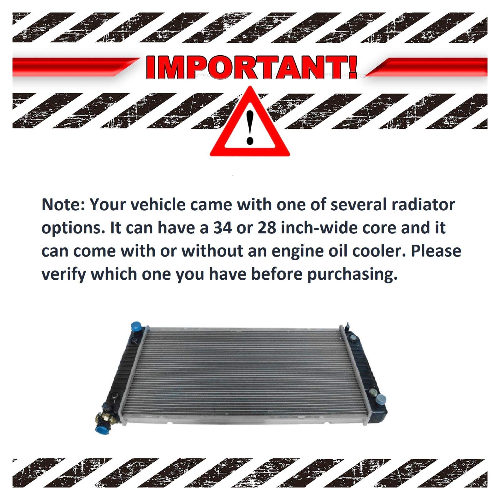 Radiator for Chevy GMC C/K Pickup Truck & Suburban - Compatible Without Engine Oil Cooler | Perfect for Off-Roading & Heavy-Duty Towing