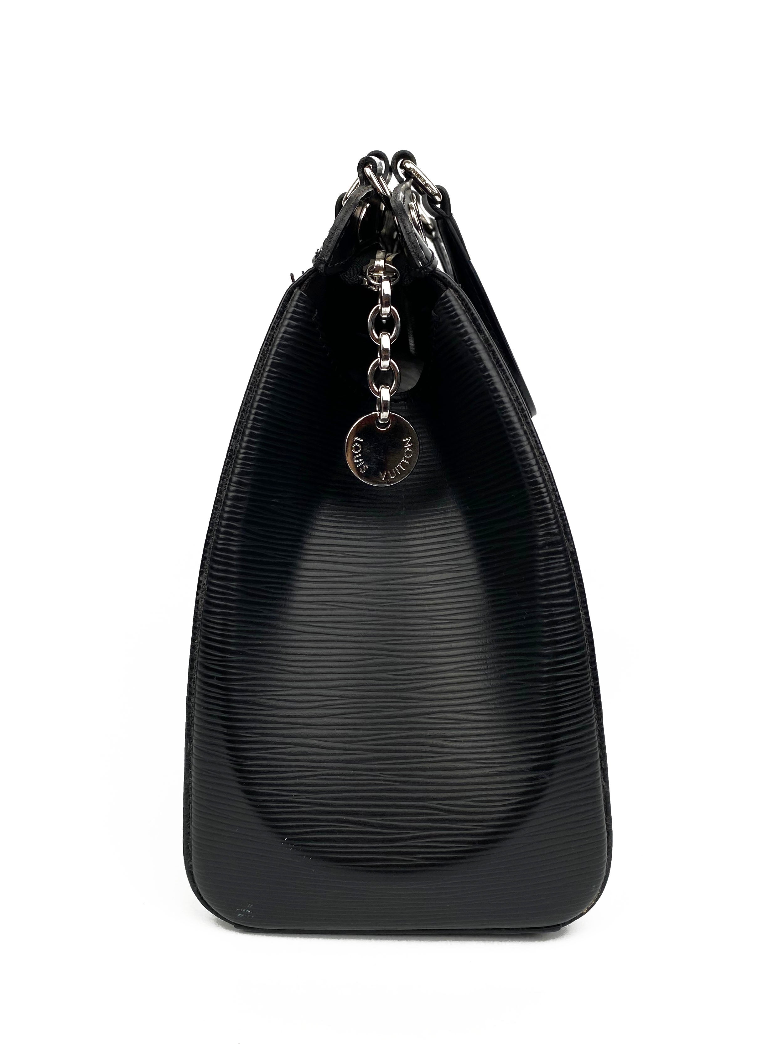 Authentic Louis Vuitton Black Epi Leather Brea MM Handbag - Luxury Shoulder Tote for Women, Perfect for Work, Travel & Everyday Use