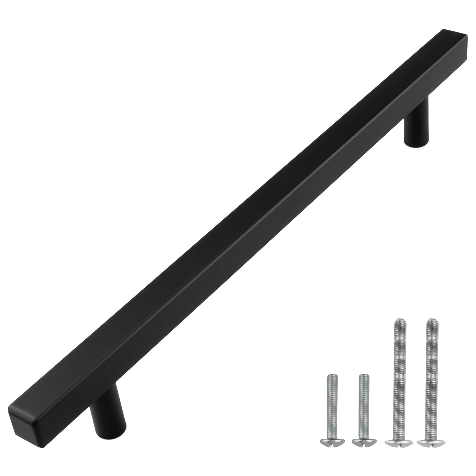 25 Pack Matte Black T Bar Handle Pulls - 7-1/2