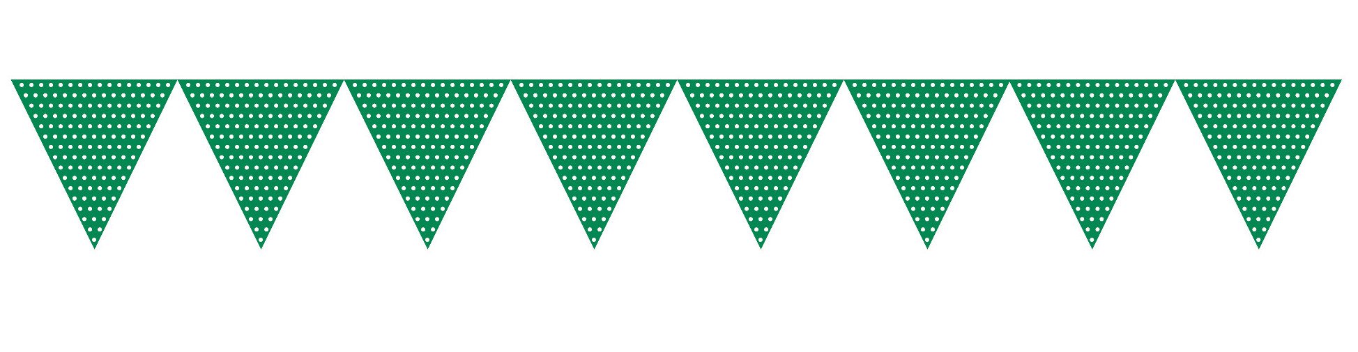 Creative Converting Green Polka Dot Paper Flag Banner - Perfect for Parties, Celebrations & Home Decor