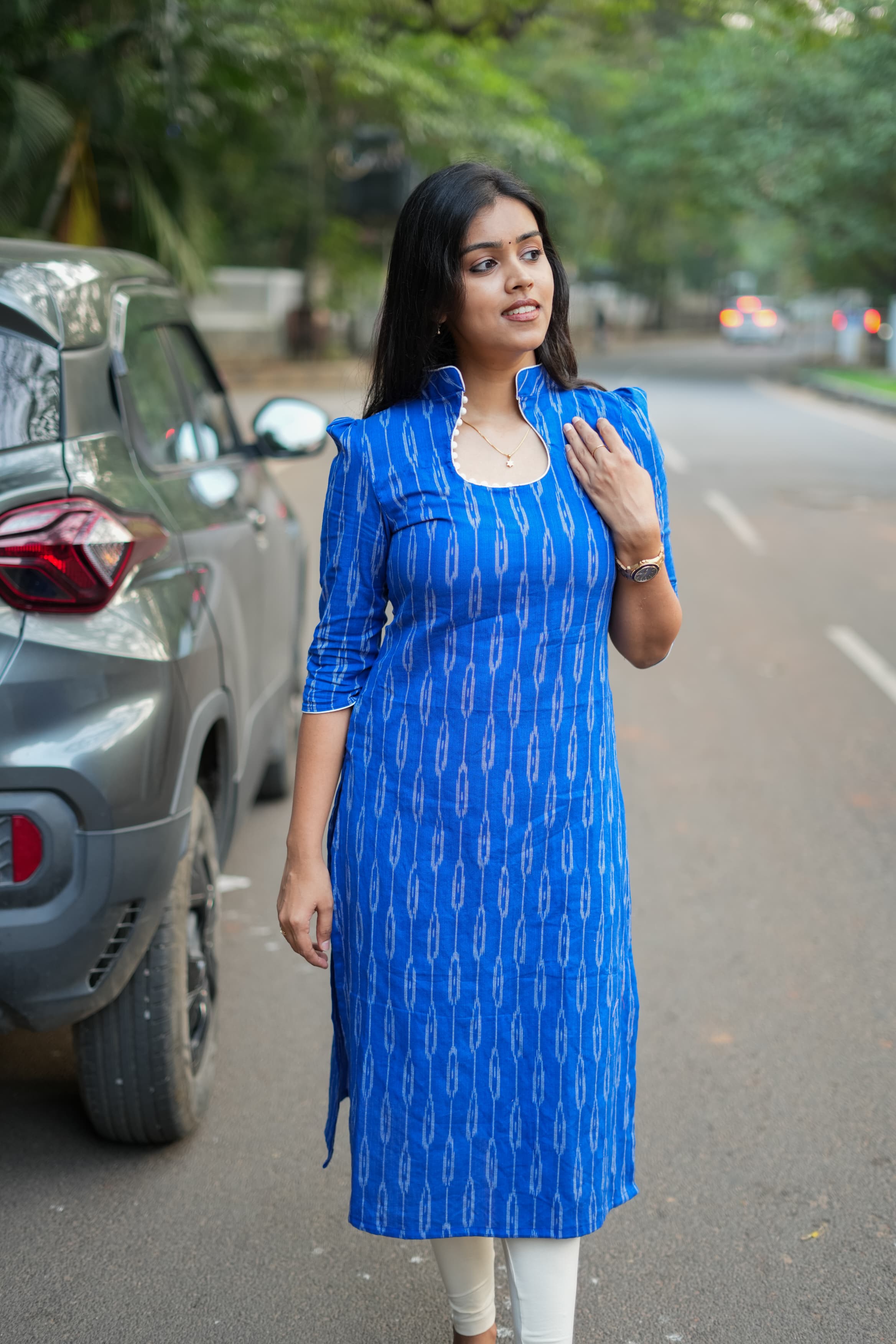 DD701 Women's Pure Cotton Kurti Top - Comfortable & Breathable Indian Ethnic Wear for Casual Outings & Festive Occasions