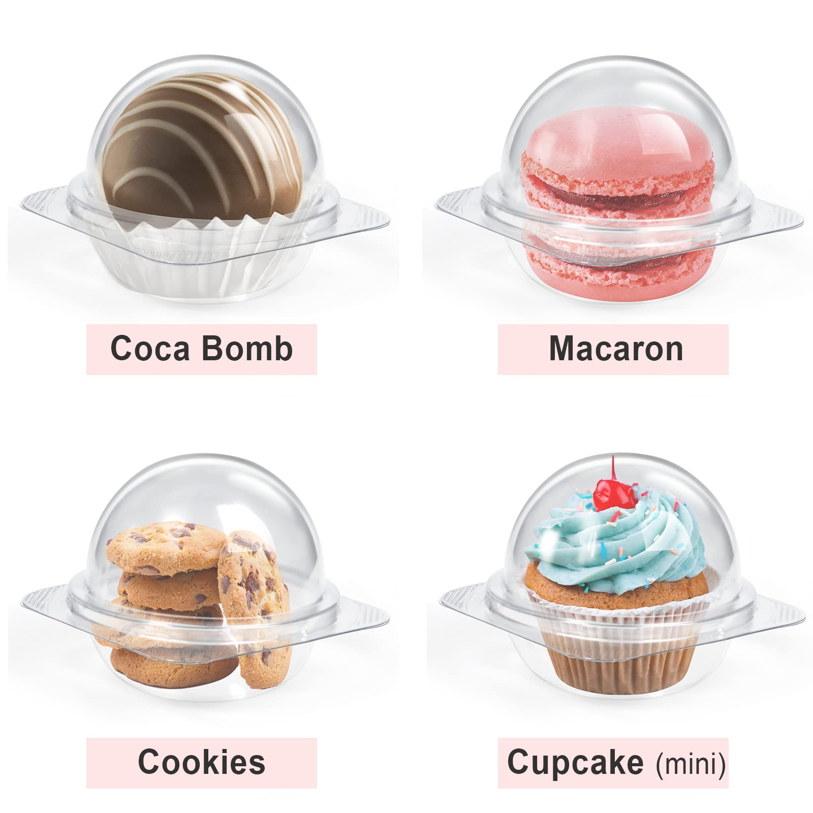 Premium Cocoa Bomb Boxes - 50 Pack Spherical Chocolate Bomb Packaging for Hot Cocoa Bombs, Cupcakes, Desserts | Perfect for Parties, Gifts & Holiday Treats