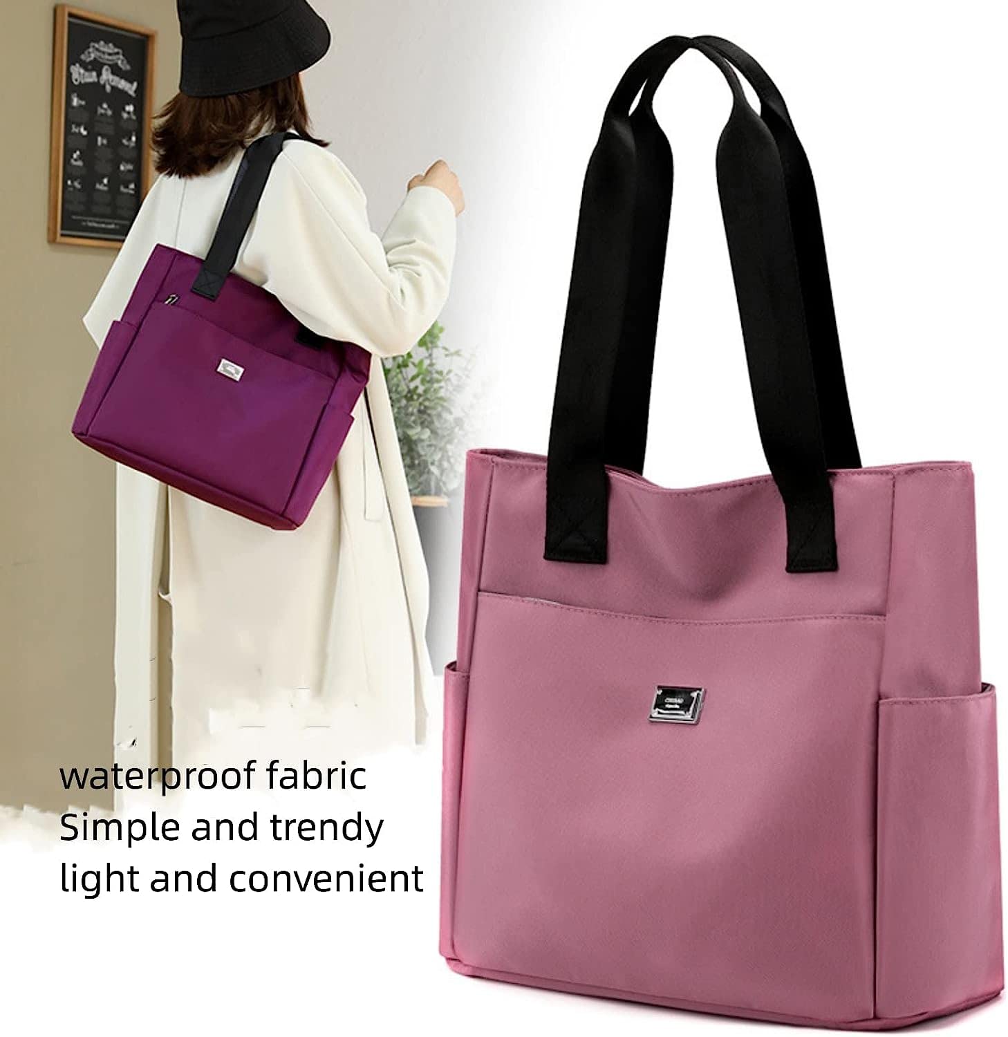 Bigbicc Waterproof Nylon Shoulder Bag - Lightweight & Durable Crossbody Bag for Men & Women - Perfect for Travel, Hiking, Commuting & Daily Use