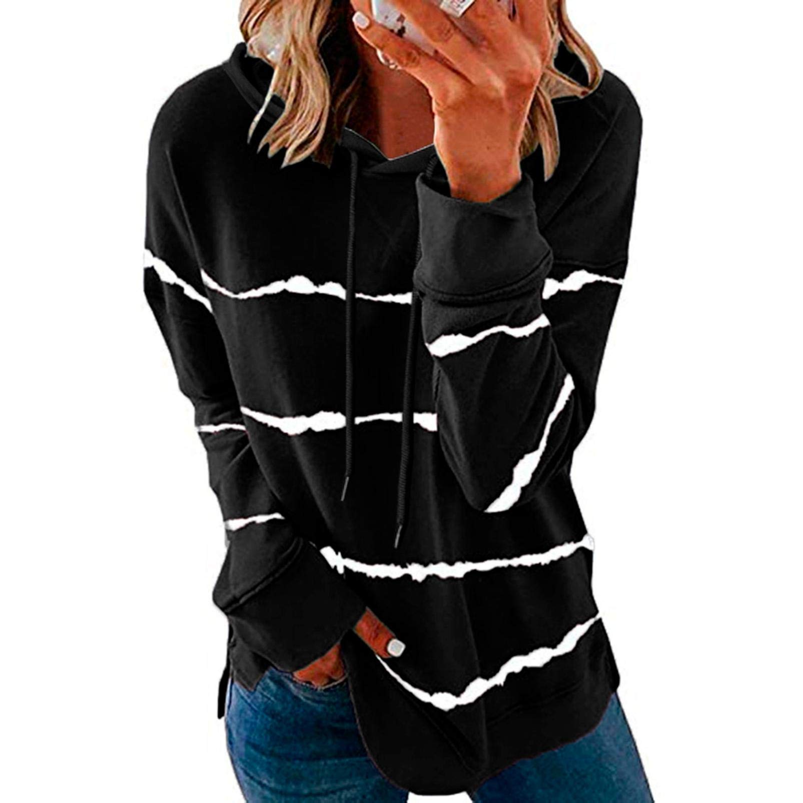 Plus Size Women's Letter Print Sweatshirt - Oversized Long Sleeve Round Neck Casual Loose Tops for Everyday Comfort and Style