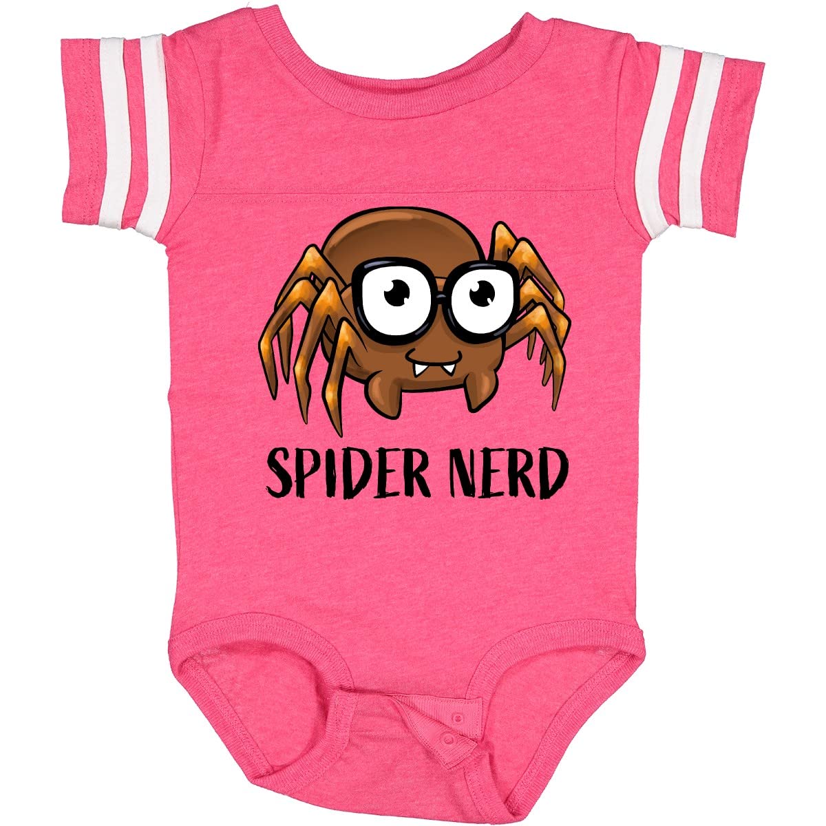 Inktastic Spider Nerd - Adorable Glasses-Wearing Spider Graphic Baby Bodysuit | Cute Infant Onesie for Science Lovers & Nerdy Parents | Perfect for Halloween, Comic Con & Geeky Family Photos
