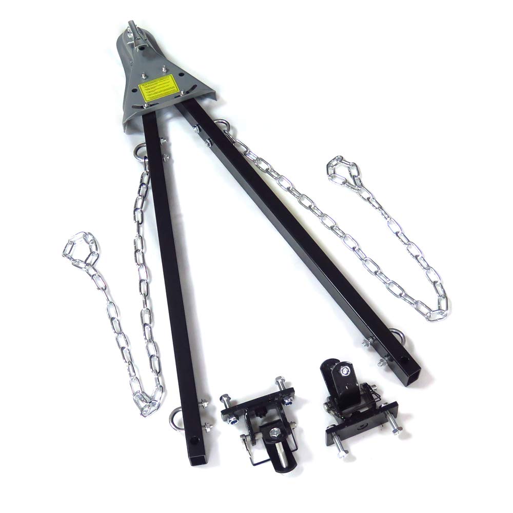 **5000 lb Adjustable Bumper Mount Tow Bar with Chain – Heavy-Duty Towing for Trucks, Trailers & Cars – Black**    *(Perfect for Off-Road Recovery, Vehicle Transport & Emergency Towing)*
