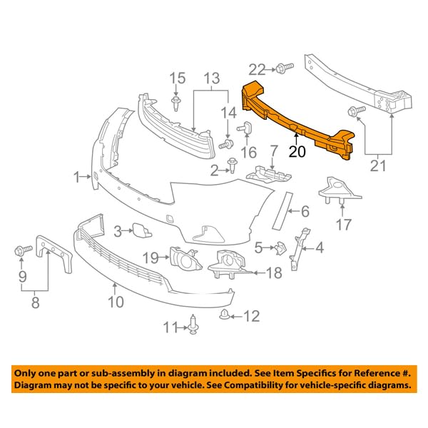 CAPA Certified 2014-2016 Toyota Highlander Front Bumper Cover | Impact Absorber Replacement Part | Perfect for Collision Repair & Auto Body Restoration