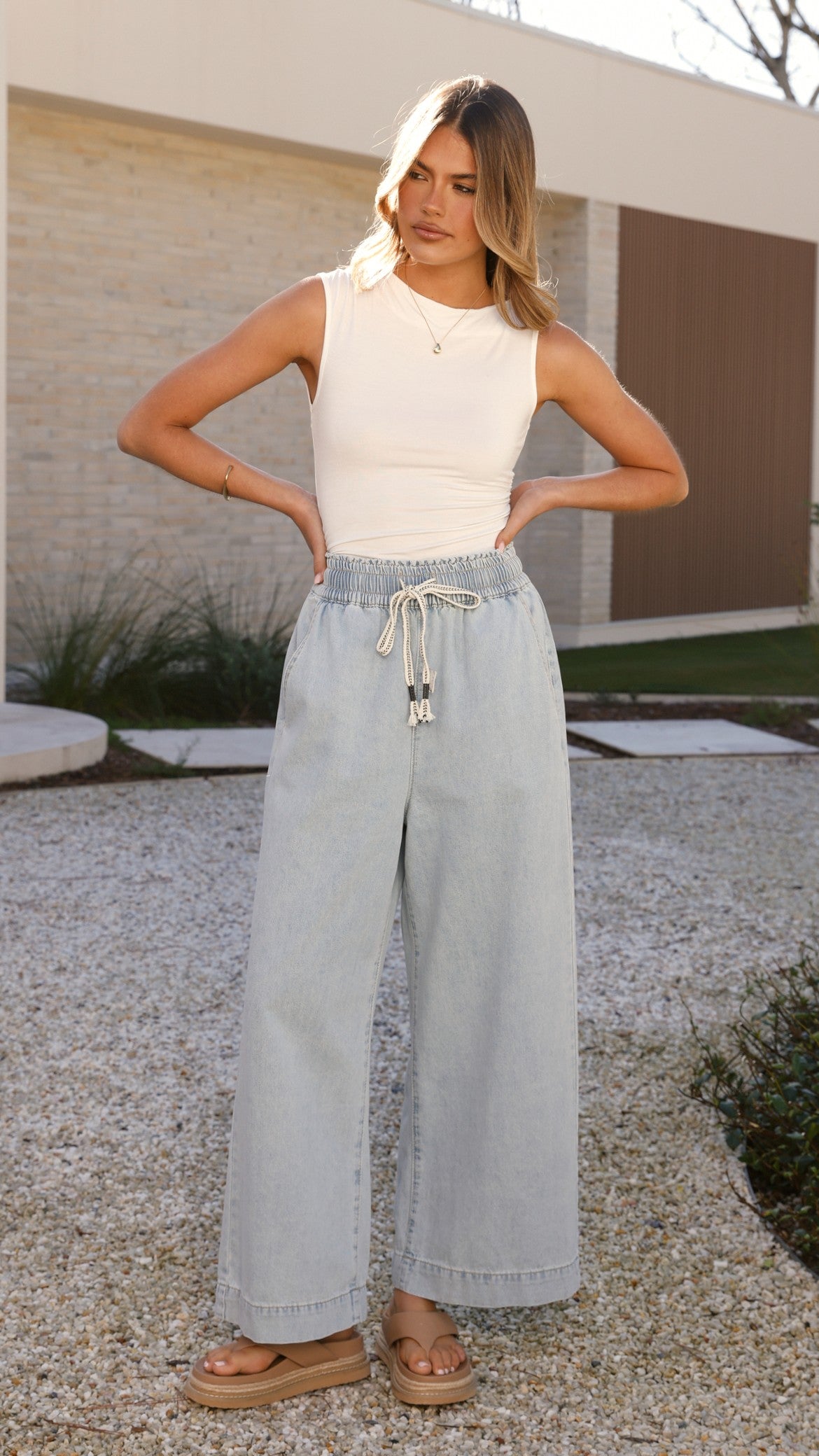 Josephine Pants Women's Light Blue Denim Jeans - High Waisted Stretch Skinny Pants for Casual Wear & Office Outfits