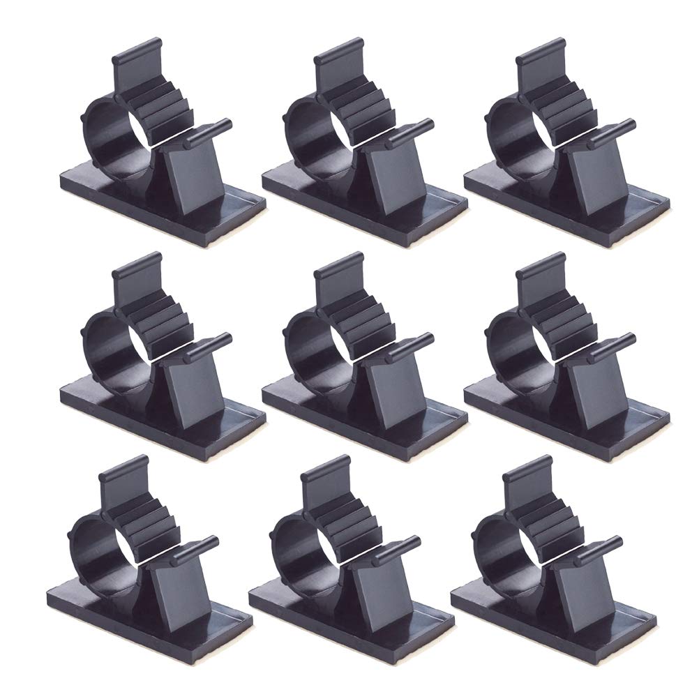 50pcs Plastic Cable Clips - Adhesive Backed Wire Organizer, Adjustable Cord Management Clamps for Phone Chargers, Home & Office Use
