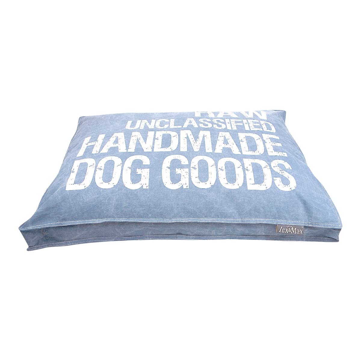Lex & Max BOXBED UNCLASSIFIED 90X65 Dark Blue Dog Bed - Durable & Comfortable Pet Bed for Large Dogs, Washable Cover, Orthopedic Support - Perfect for Living Room, Bedroom, or Kennel Use