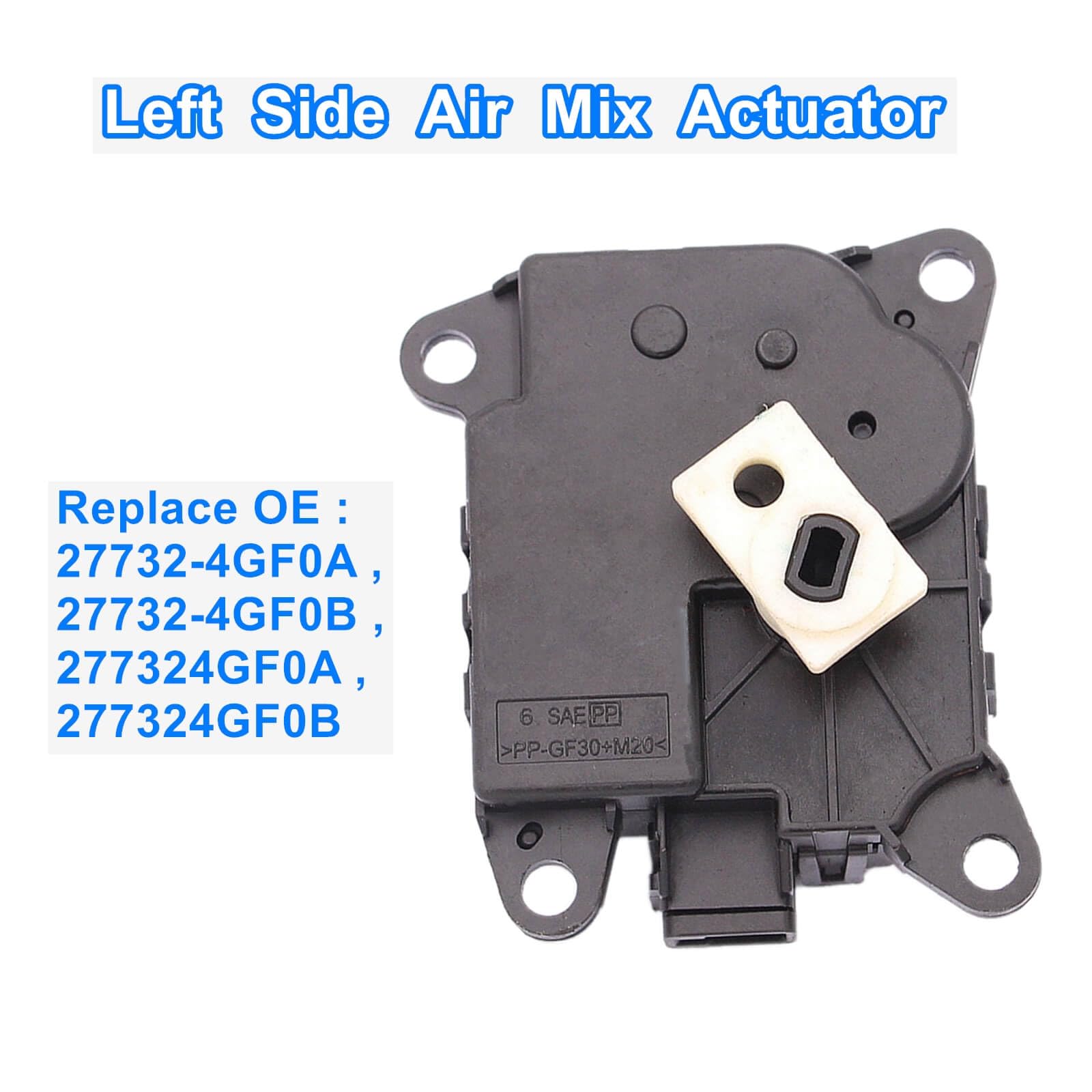 Infiniti Q50 Q60 Air Mix Actuator Replacement - Left Side Heater Air Blend Door Actuator Compatible with 2014+ Q50 & 2017+ Q60 Models (Part #27732-4GF0A, 27732-4GF0B) - Fixes AC Temperature Control Issues for Smooth Climate Adjustment