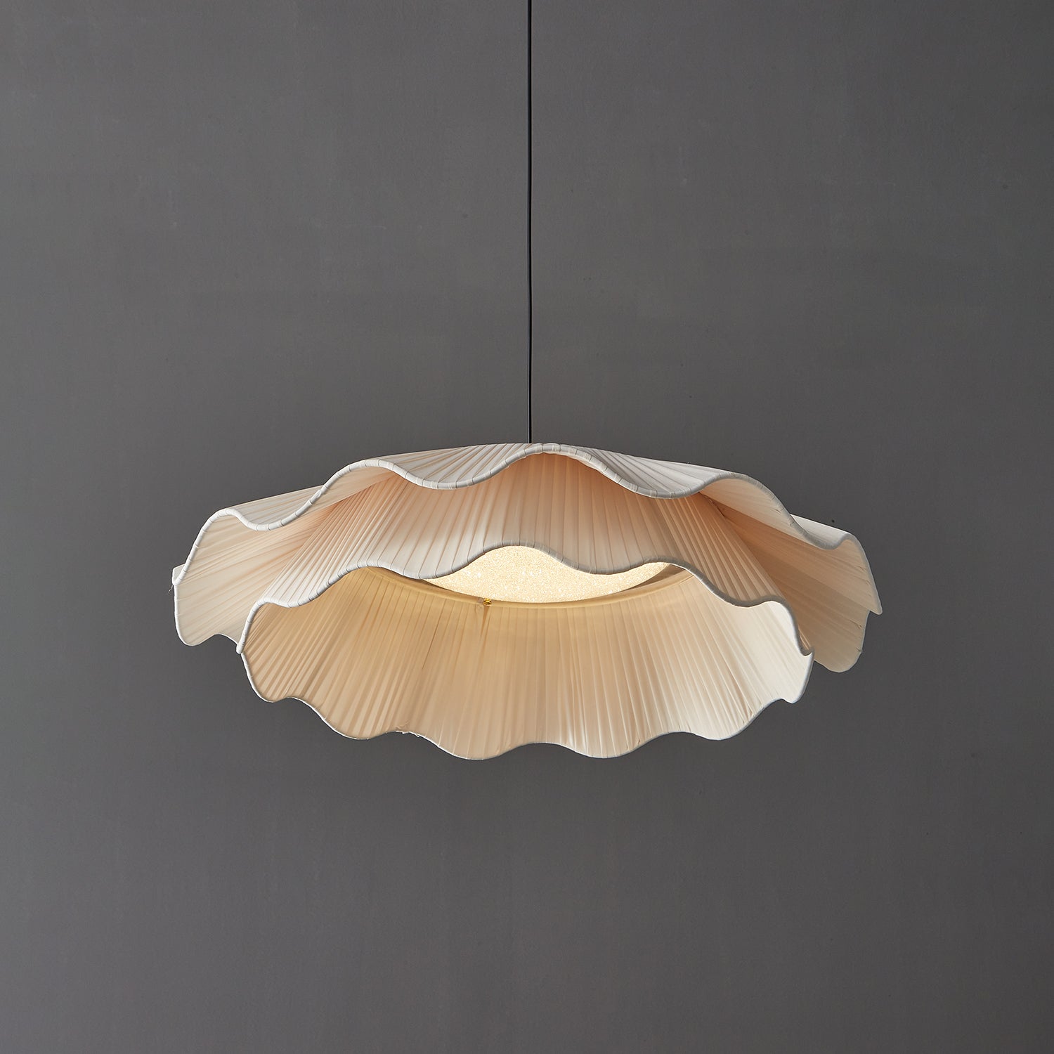 Arwen Fabric Wave Pendant Lamp - Modern Boho Ceiling Light for Living Room, Bedroom & Dining Room Decor